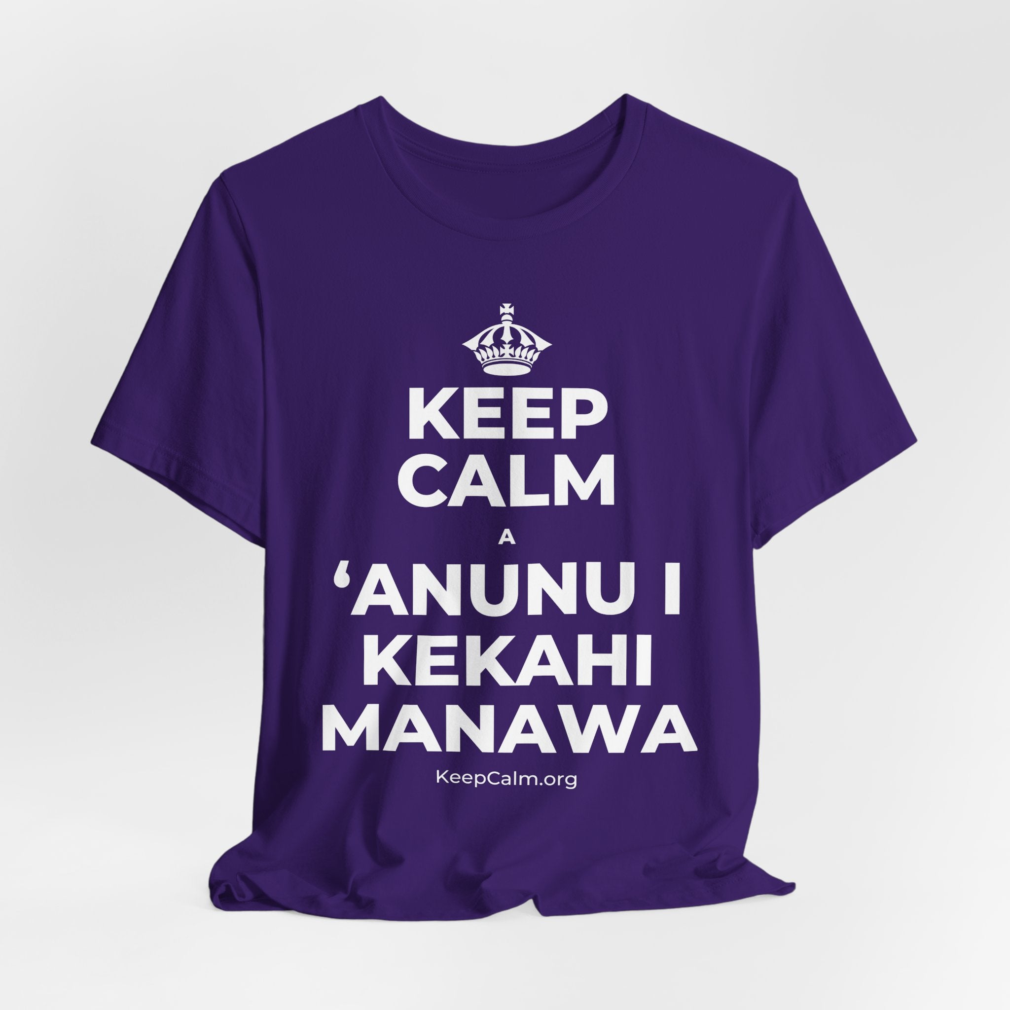 KEEP CALM A ʻANUNU I KEKAHI MANAWA T-Shirt (Soft Cream–Heather Mauve)