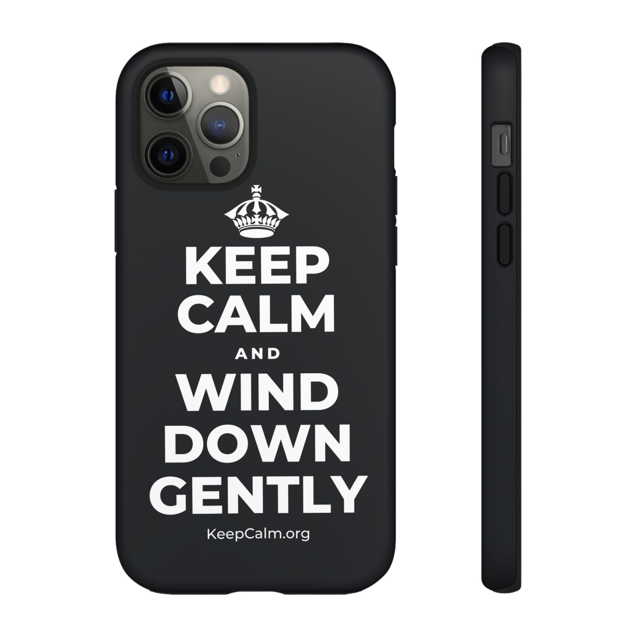KEEP CALM AND WIND DOWN GENTLY Phone Case (Dark)