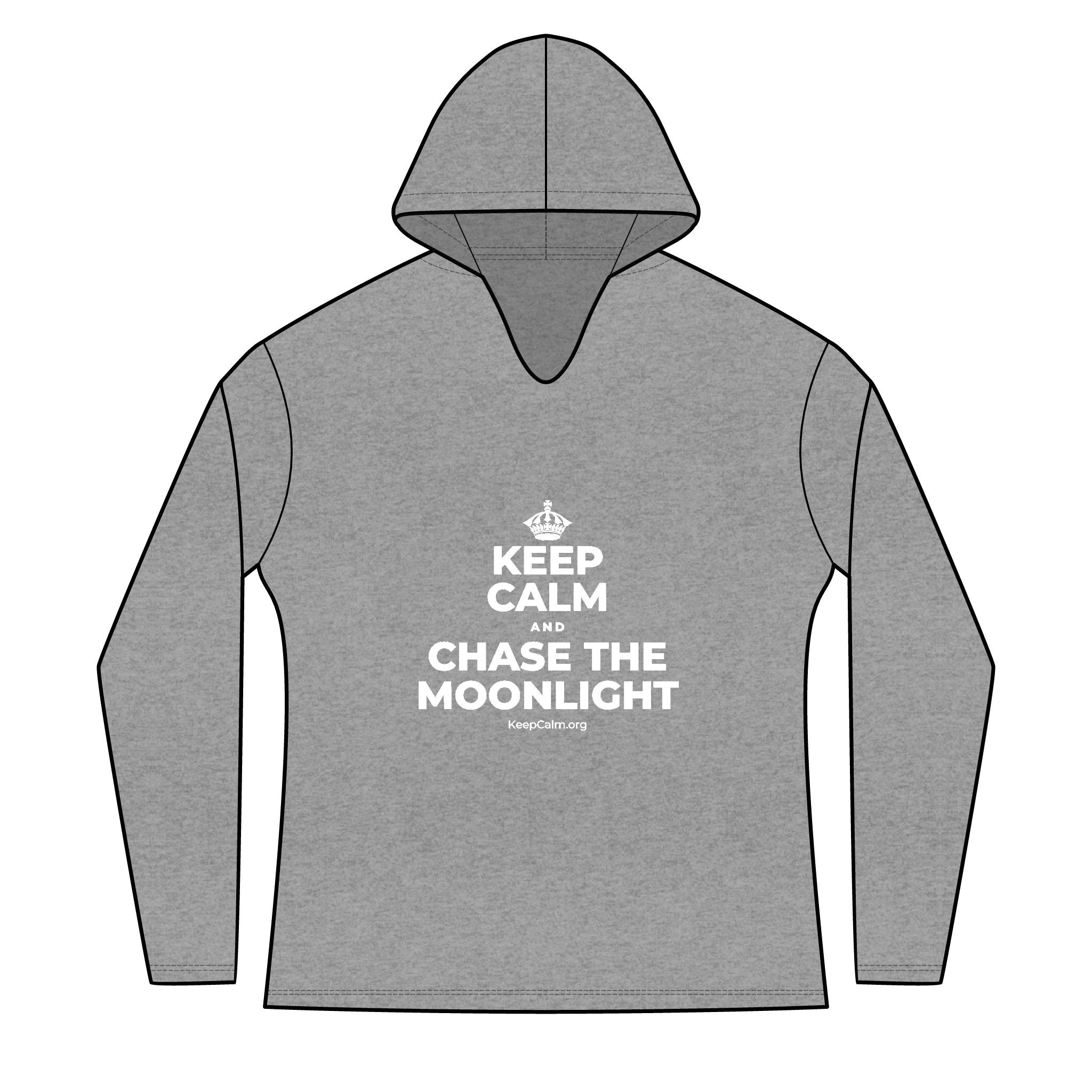 KEEP CALM AND CHASE THE MOONLIGHT Women's Long Sleeve Hoodie