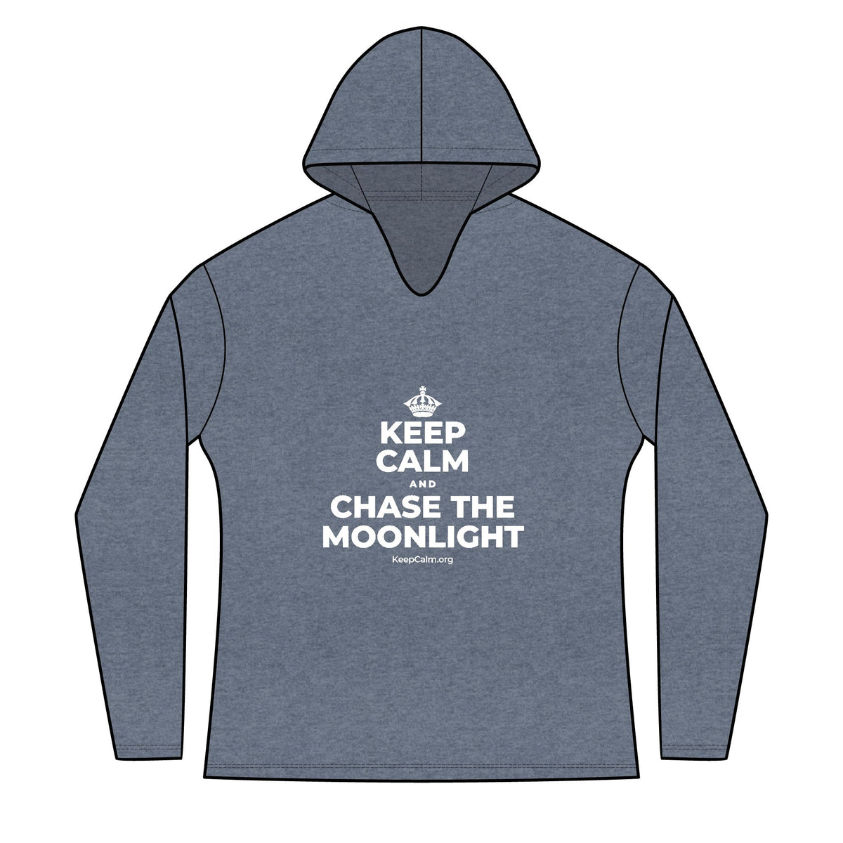 KEEP CALM AND CHASE THE MOONLIGHT Women's Long Sleeve Hoodie