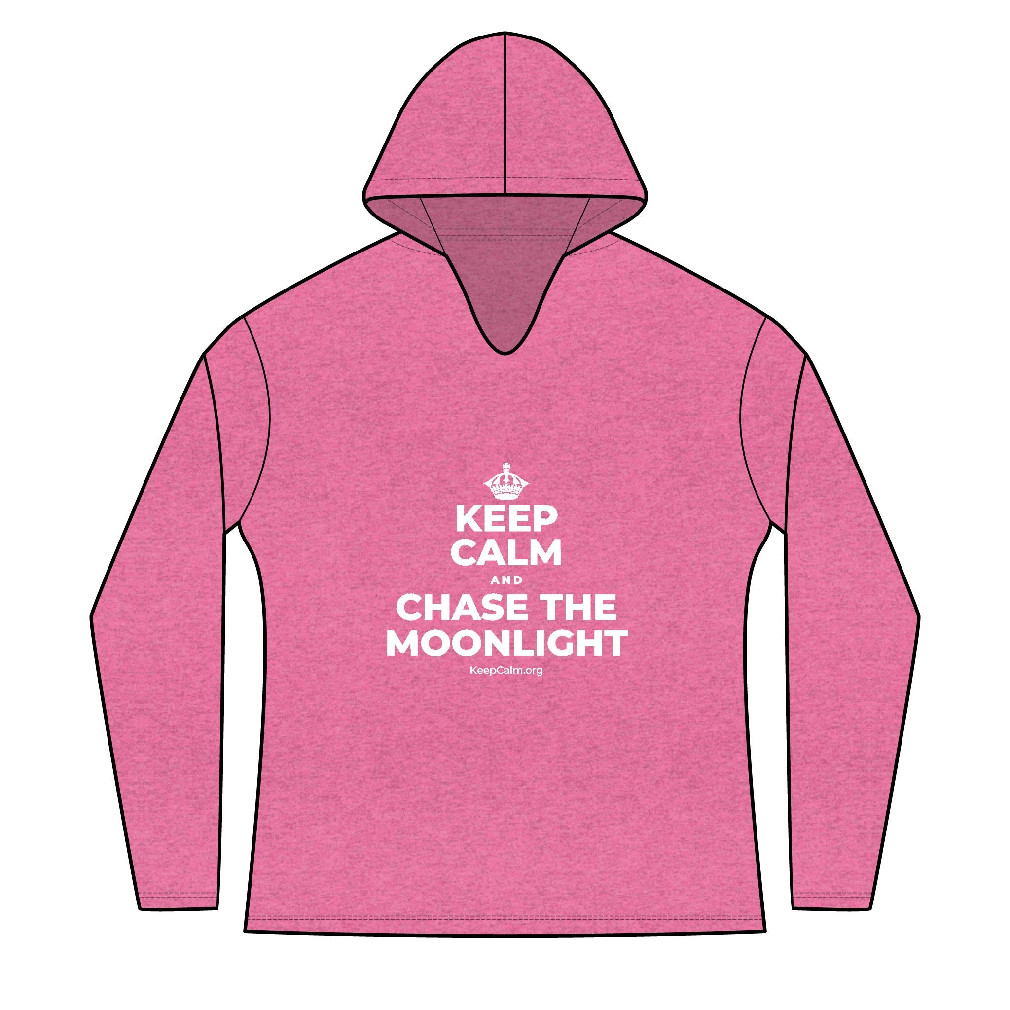 KEEP CALM AND CHASE THE MOONLIGHT Women's Long Sleeve Hoodie