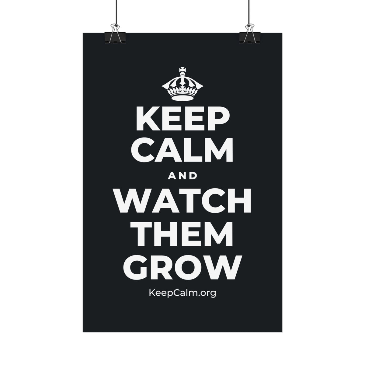 KEEP CALM AND WATCH THEM GROW Satin Poster (Dark)