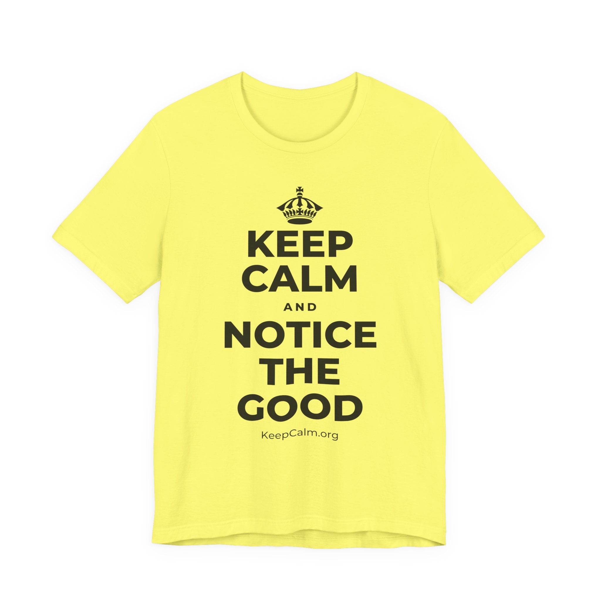 KEEP CALM AND NOTICE THE GOOD T-Shirt (Soft Cream–Heather Mauve)
