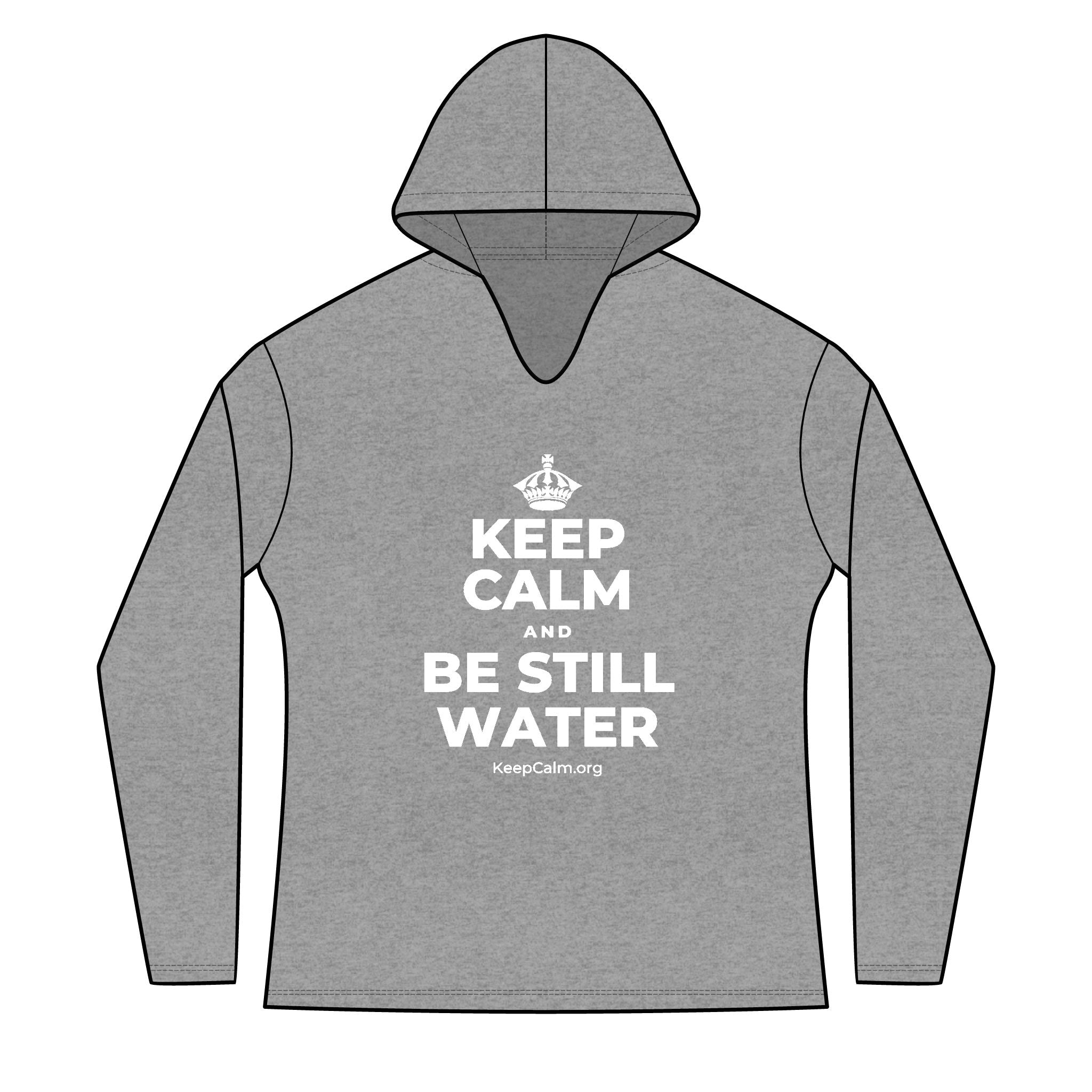 KEEP CALM AND BE STILL WATER Women's Long Sleeve Hoodie