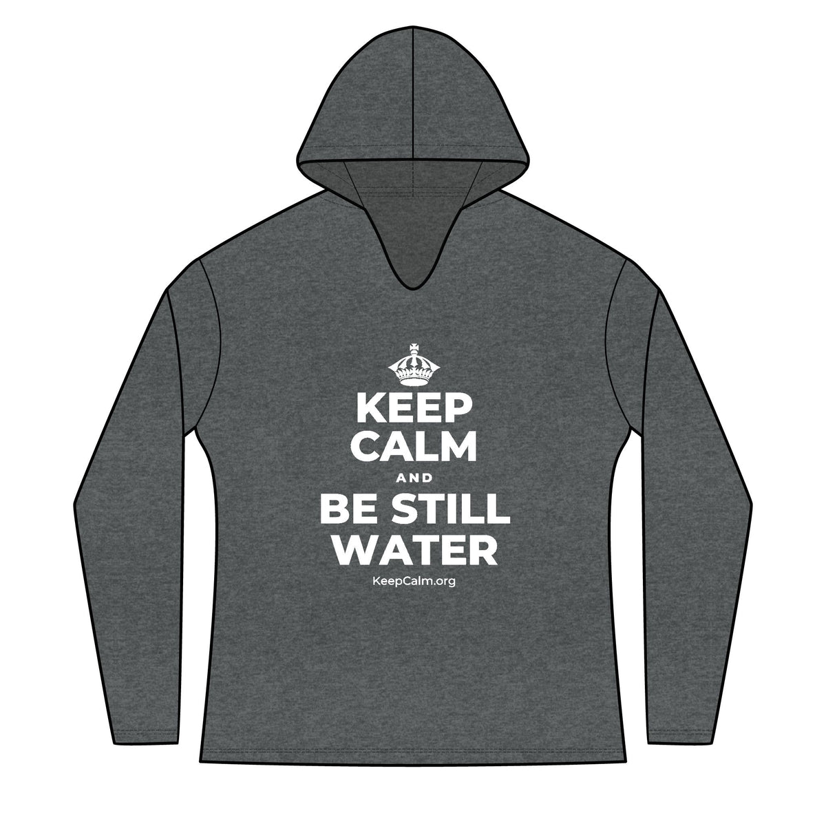 KEEP CALM AND BE STILL WATER Women's Long Sleeve Hoodie