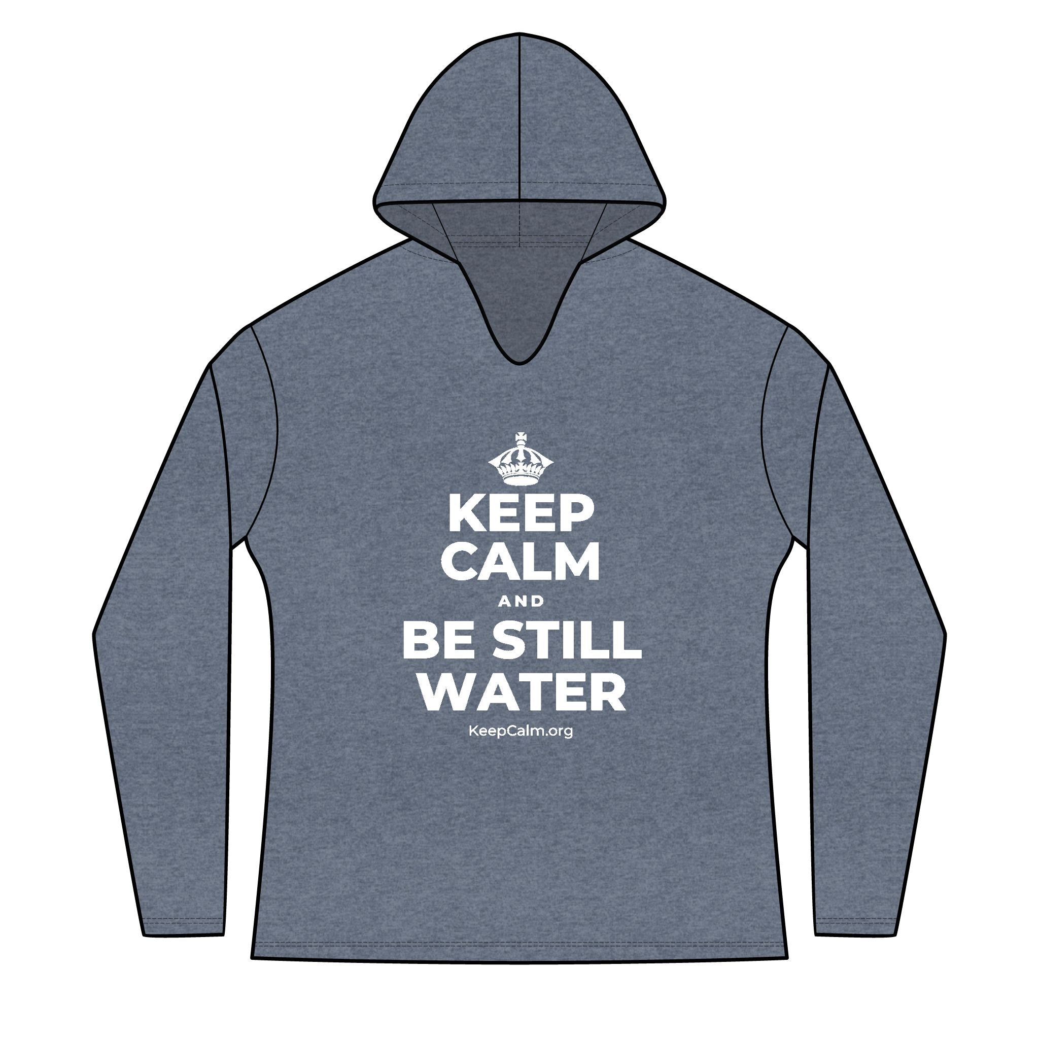 KEEP CALM AND BE STILL WATER Women's Long Sleeve Hoodie