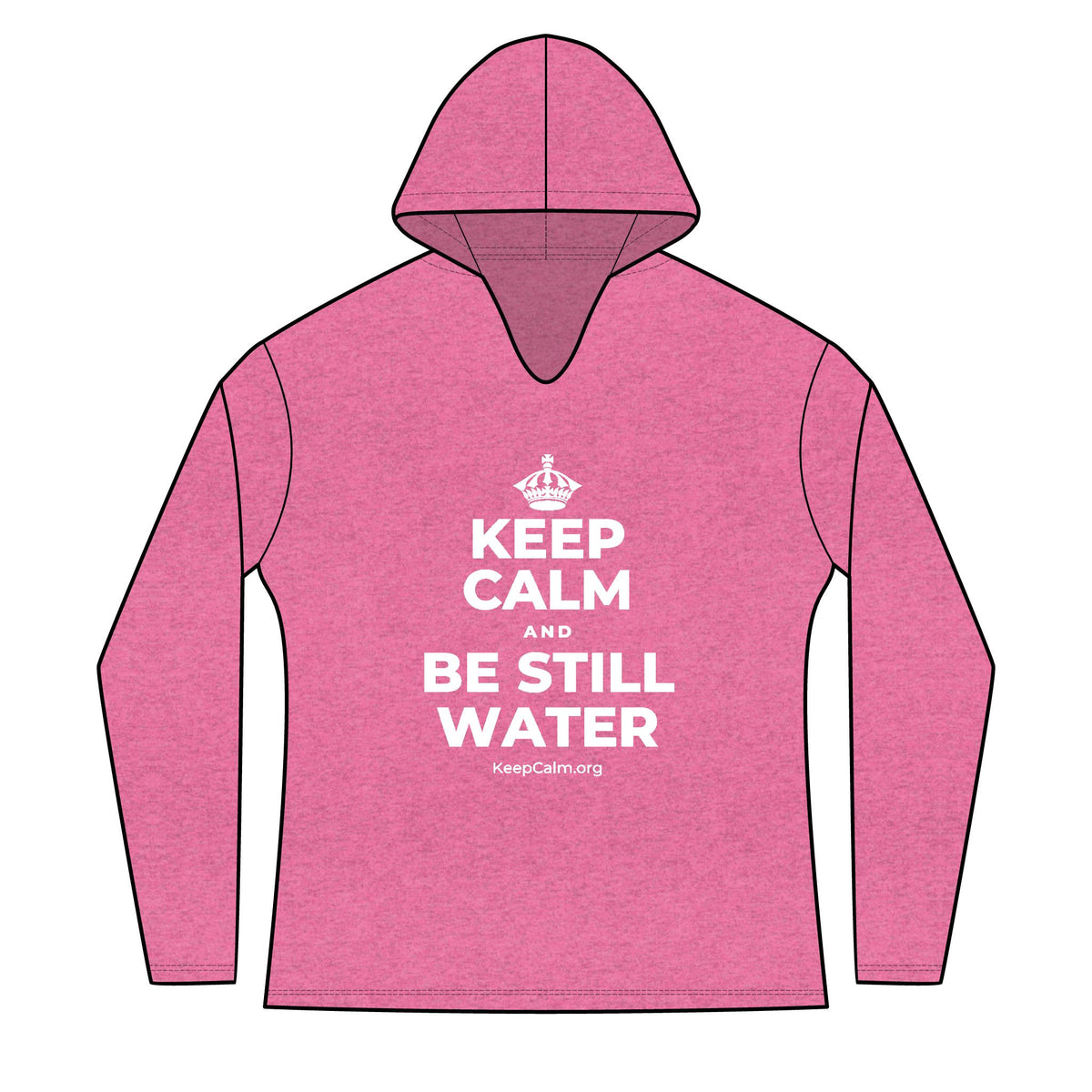 KEEP CALM AND BE STILL WATER Women's Long Sleeve Hoodie