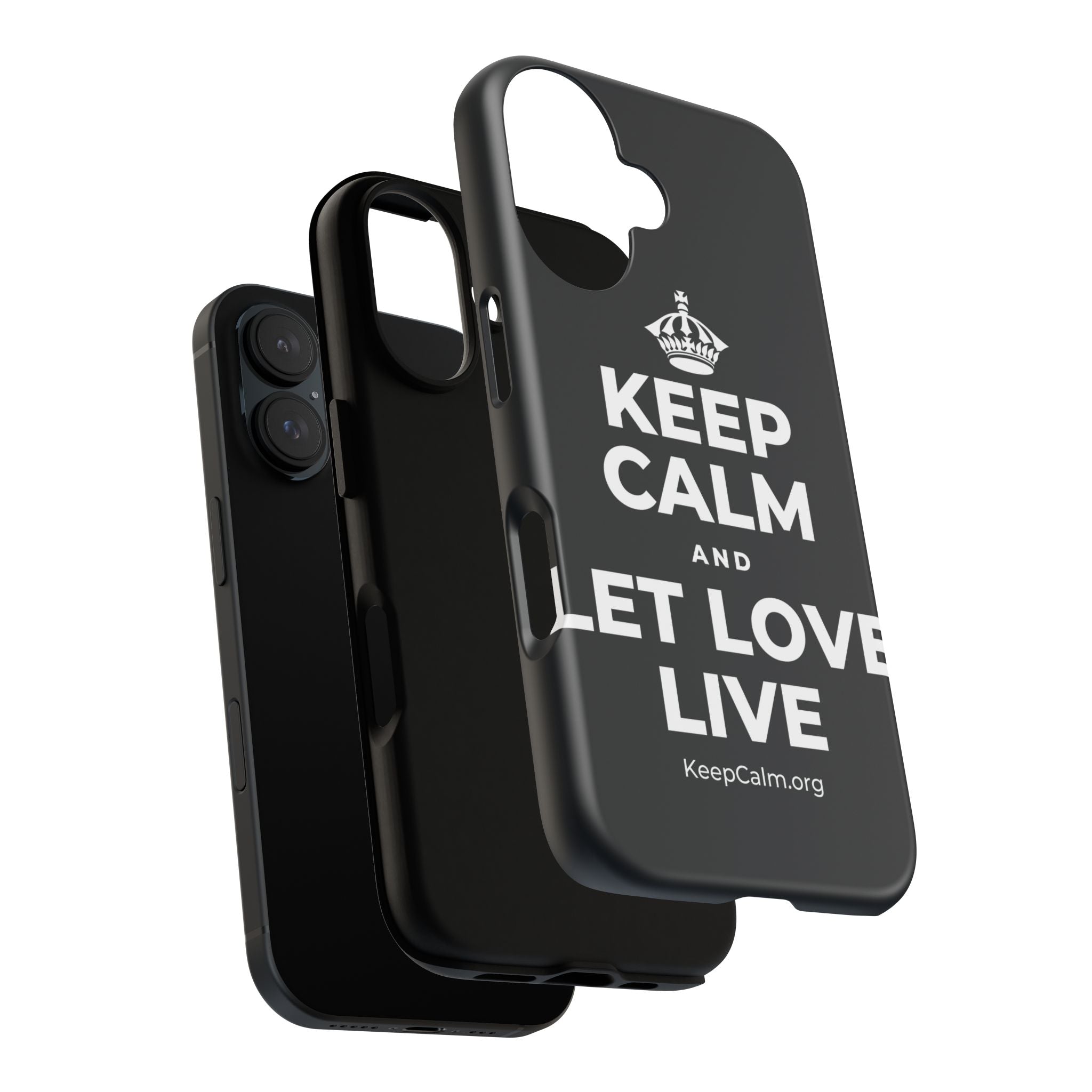 KEEP CALM AND LET LOVE LIVE Phone Case (Dark)