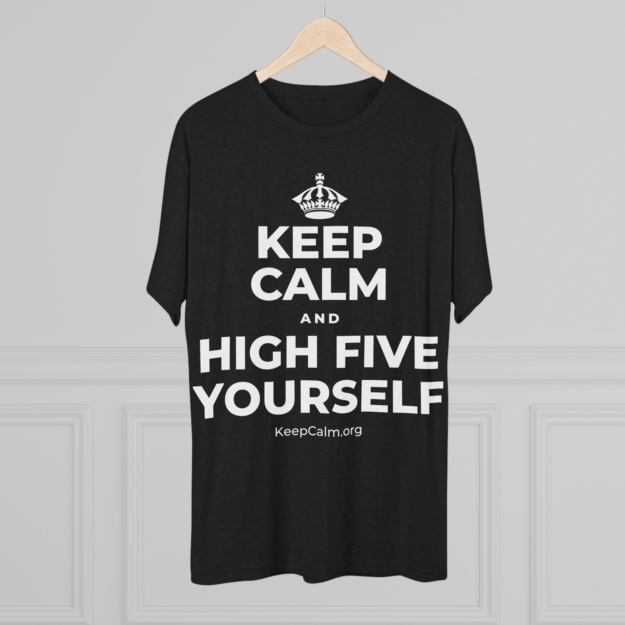 KEEP CALM AND HIGH FIVE YOURSELF Tri-Blend Tee