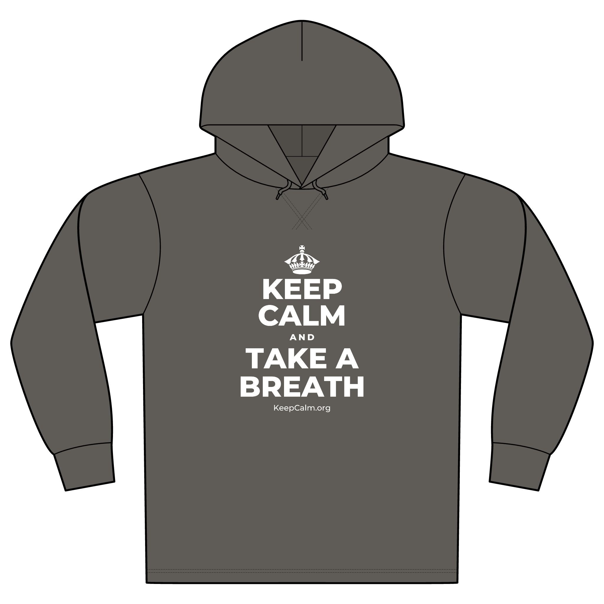 KEEP CALM AND TAKE A BREATH Organic Hoodie Tee