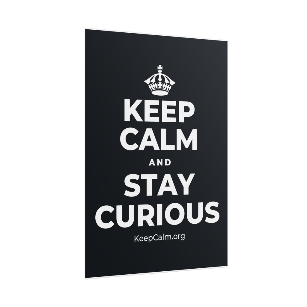 KEEP CALM AND STAY CURIOUS Poster (Dark)