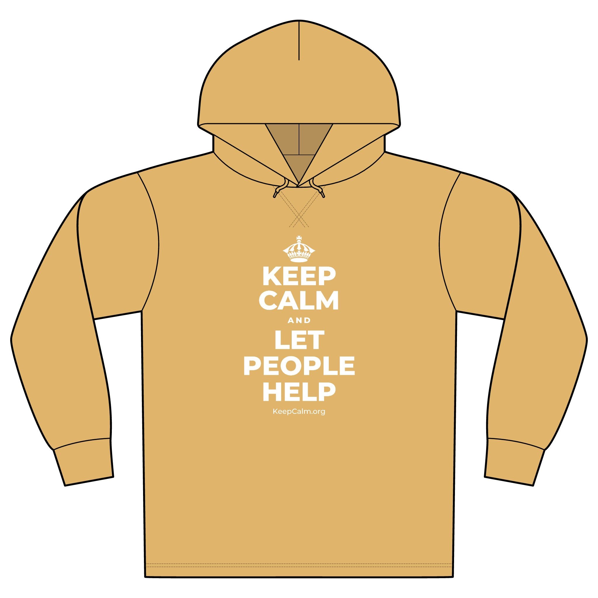 KEEP CALM AND LET PEOPLE HELP Organic Hoodie Tee