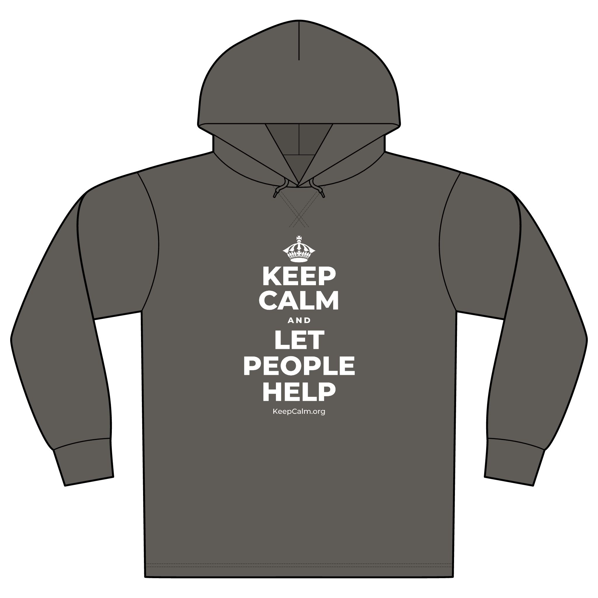 KEEP CALM AND LET PEOPLE HELP Organic Hoodie Tee