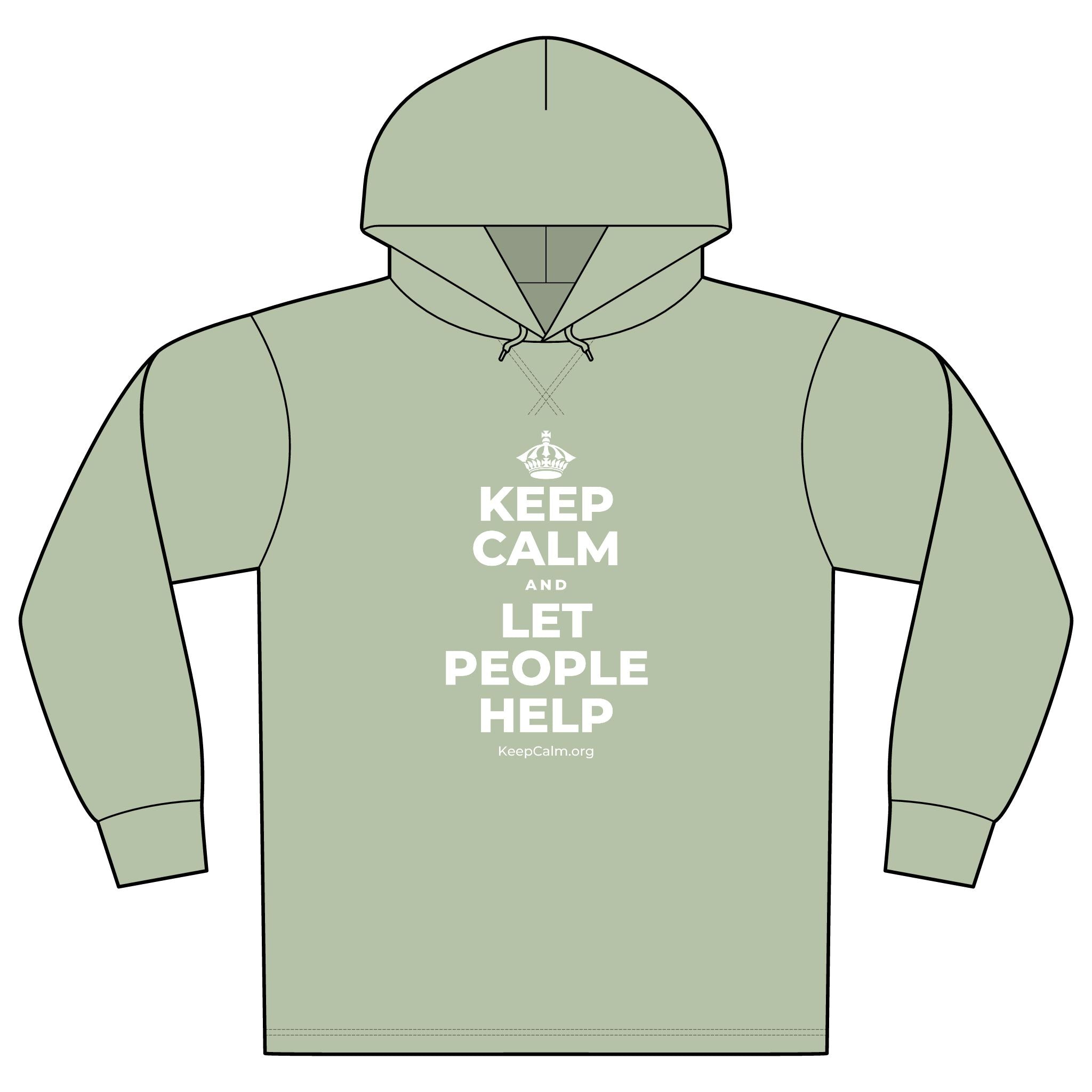KEEP CALM AND LET PEOPLE HELP Organic Hoodie Tee