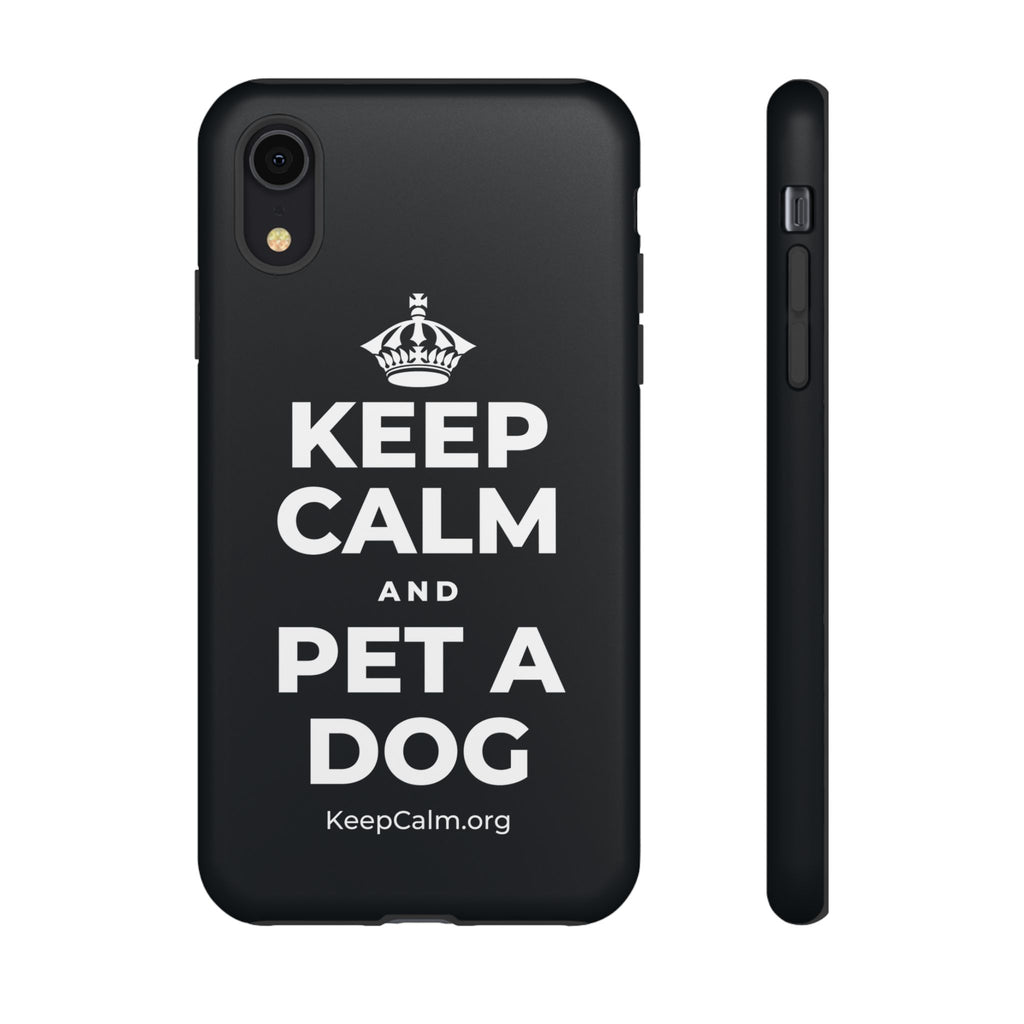KEEP CALM AND PET A DOG Phone Case (Dark)