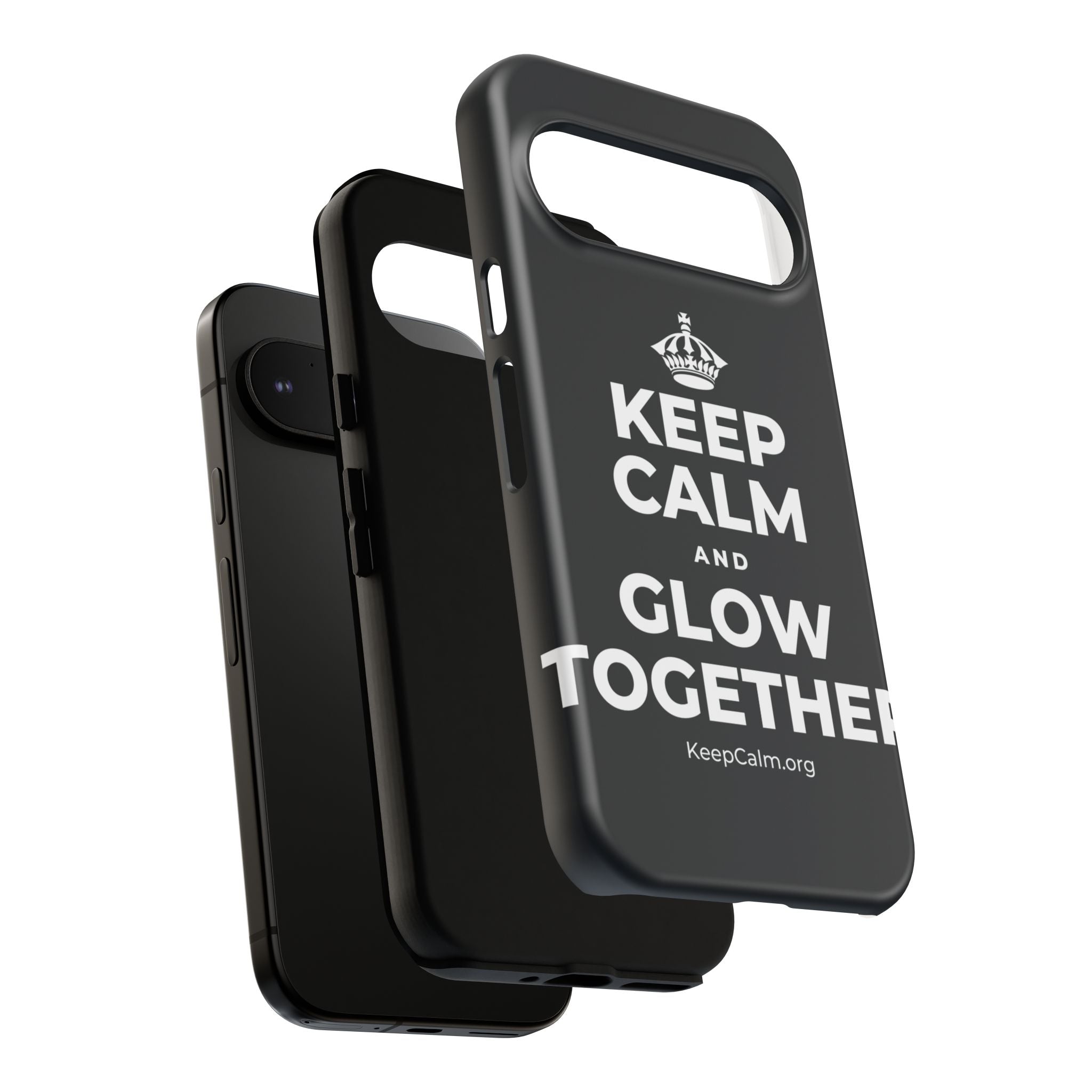 KEEP CALM AND GLOW TOGETHER Phone Case (Dark)