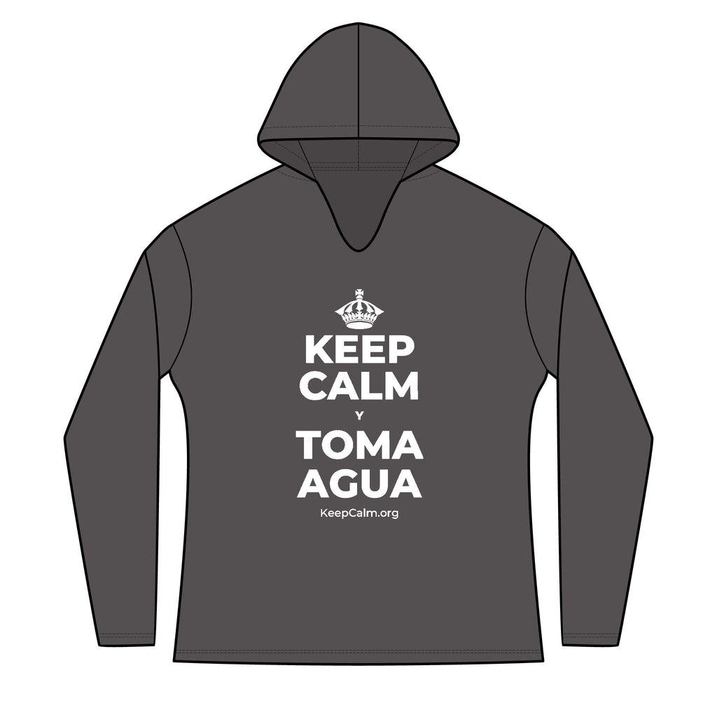 KEEP CALM Y TOMA AGUA Women's Long Sleeve Hoodie
