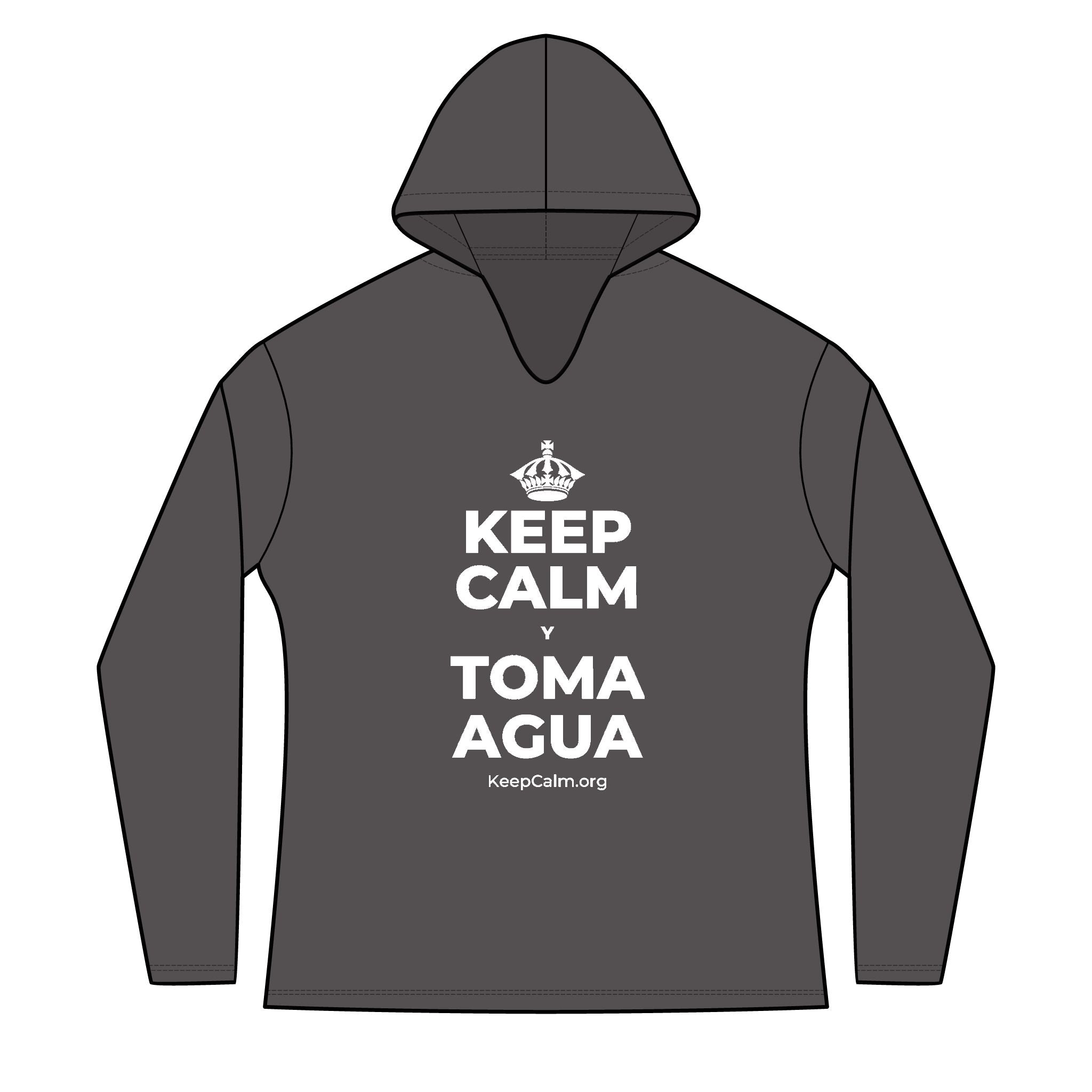 KEEP CALM Y TOMA AGUA Women's Long Sleeve Hoodie