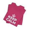 KEEP CALM A HOLO ME IA T-Shirt (Baby Blue–Silver)