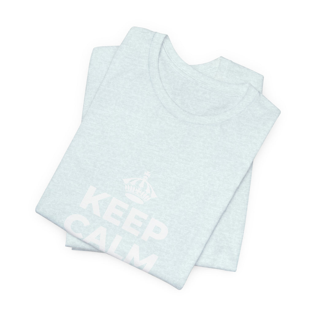 KEEP CALM AND BREATHE T-Shirt (Soft Cream–Heather Mauve)