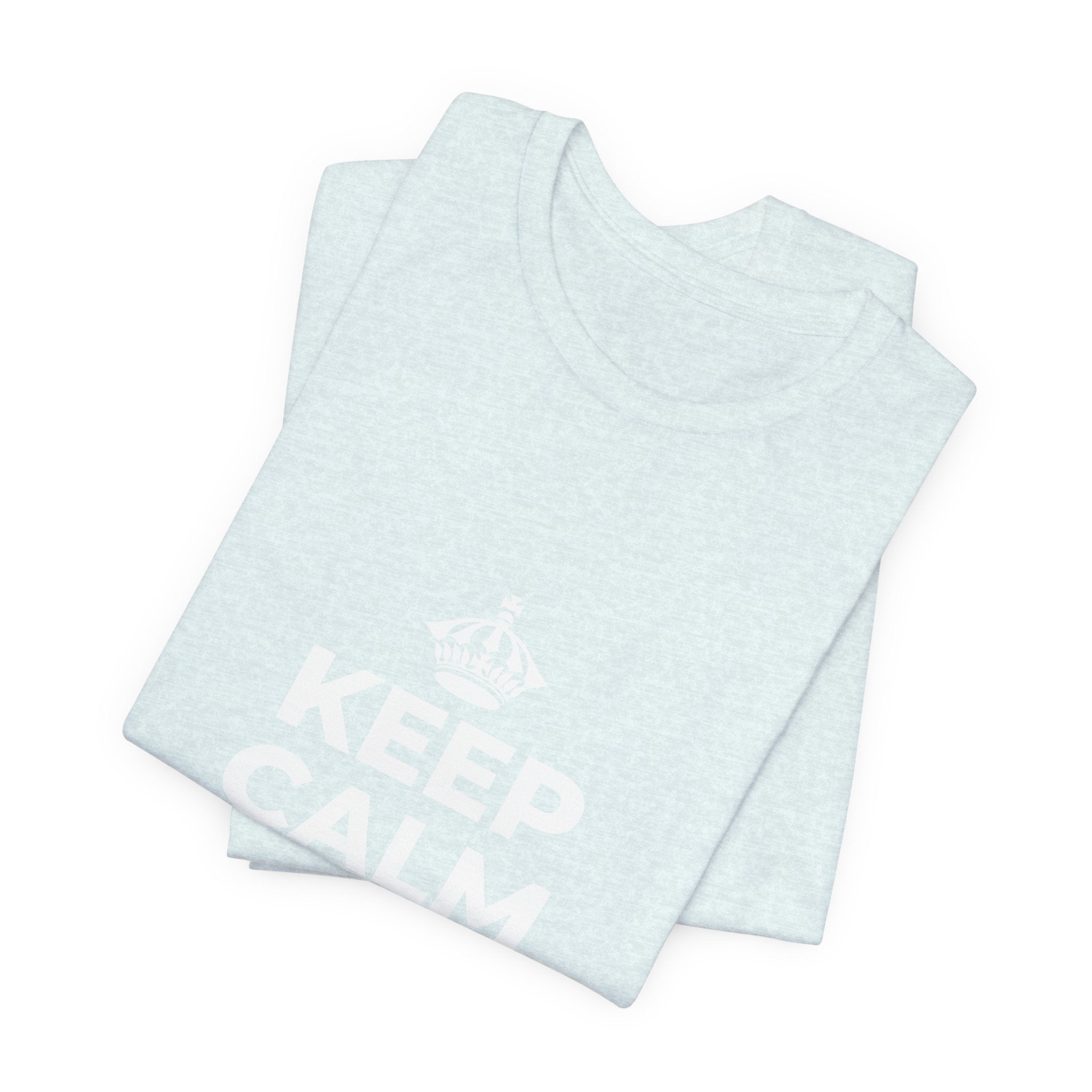 KEEP CALM AND BREATHE T-Shirt (Soft Cream–Heather Mauve)