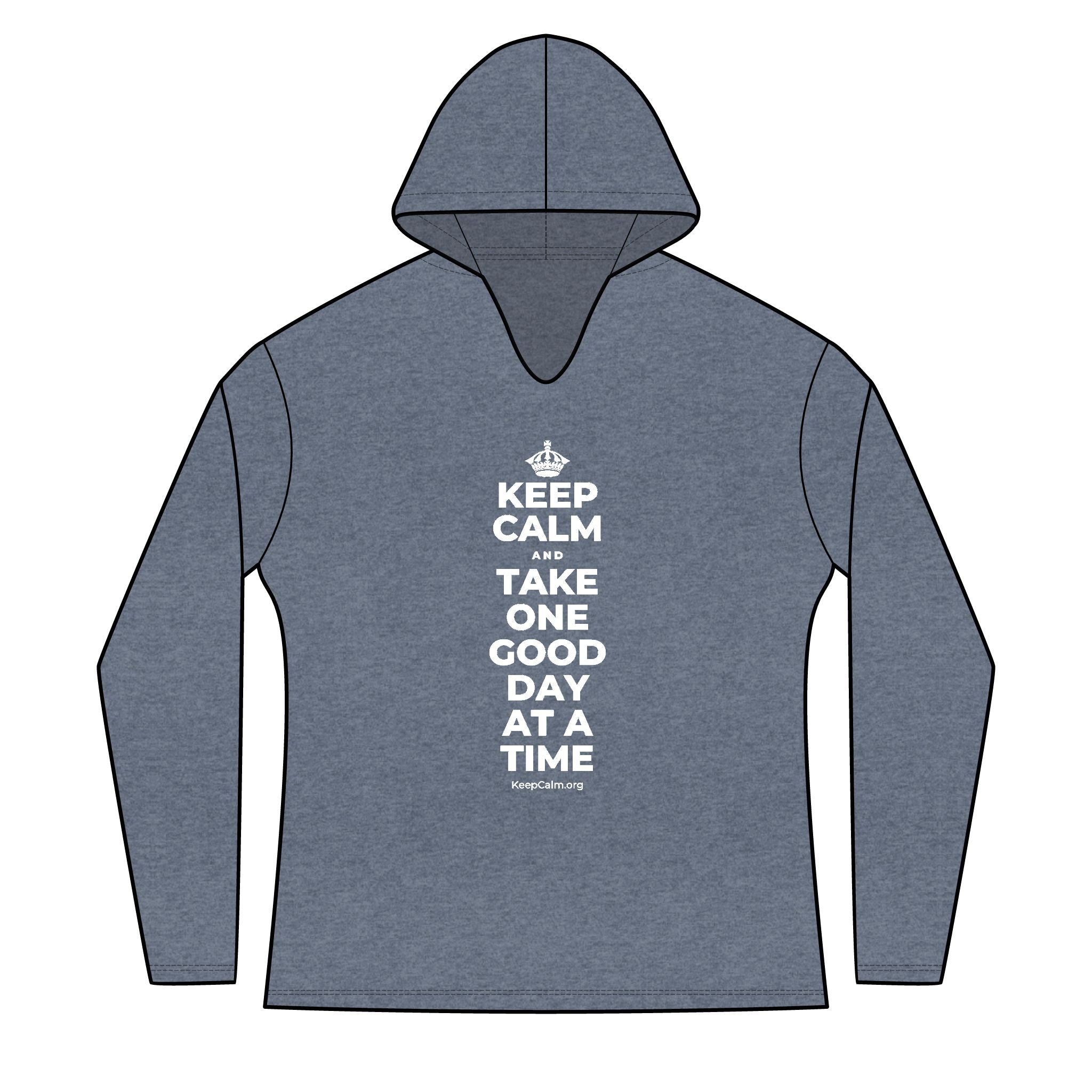 KEEP CALM AND TAKE ONE GOOD DAY AT A TIME Women's Long Sleeve Hoodie