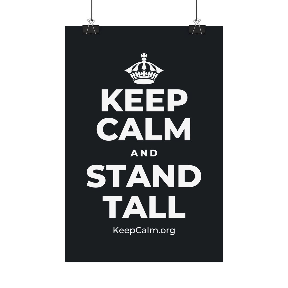 KEEP CALM AND STAND TALL Satin Poster (Dark)