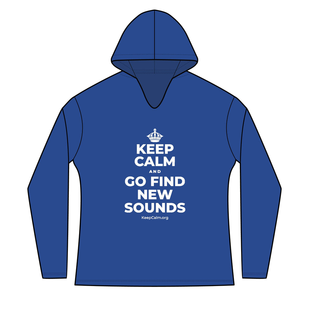 KEEP CALM AND GO FIND NEW SOUNDS Women's Long Sleeve Hoodie
