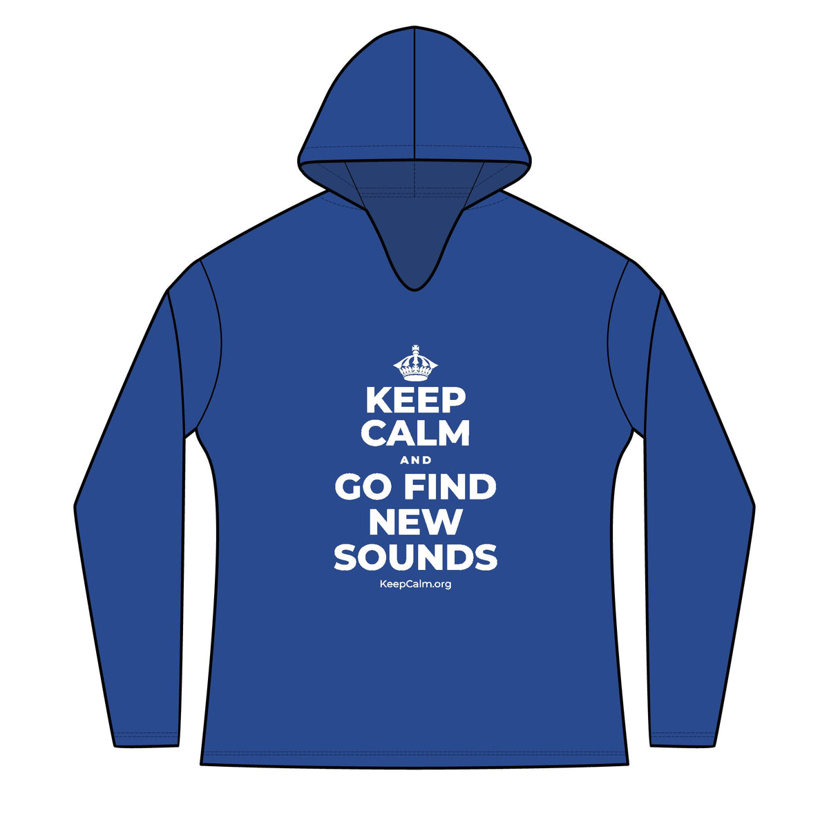 KEEP CALM AND GO FIND NEW SOUNDS Women's Long Sleeve Hoodie