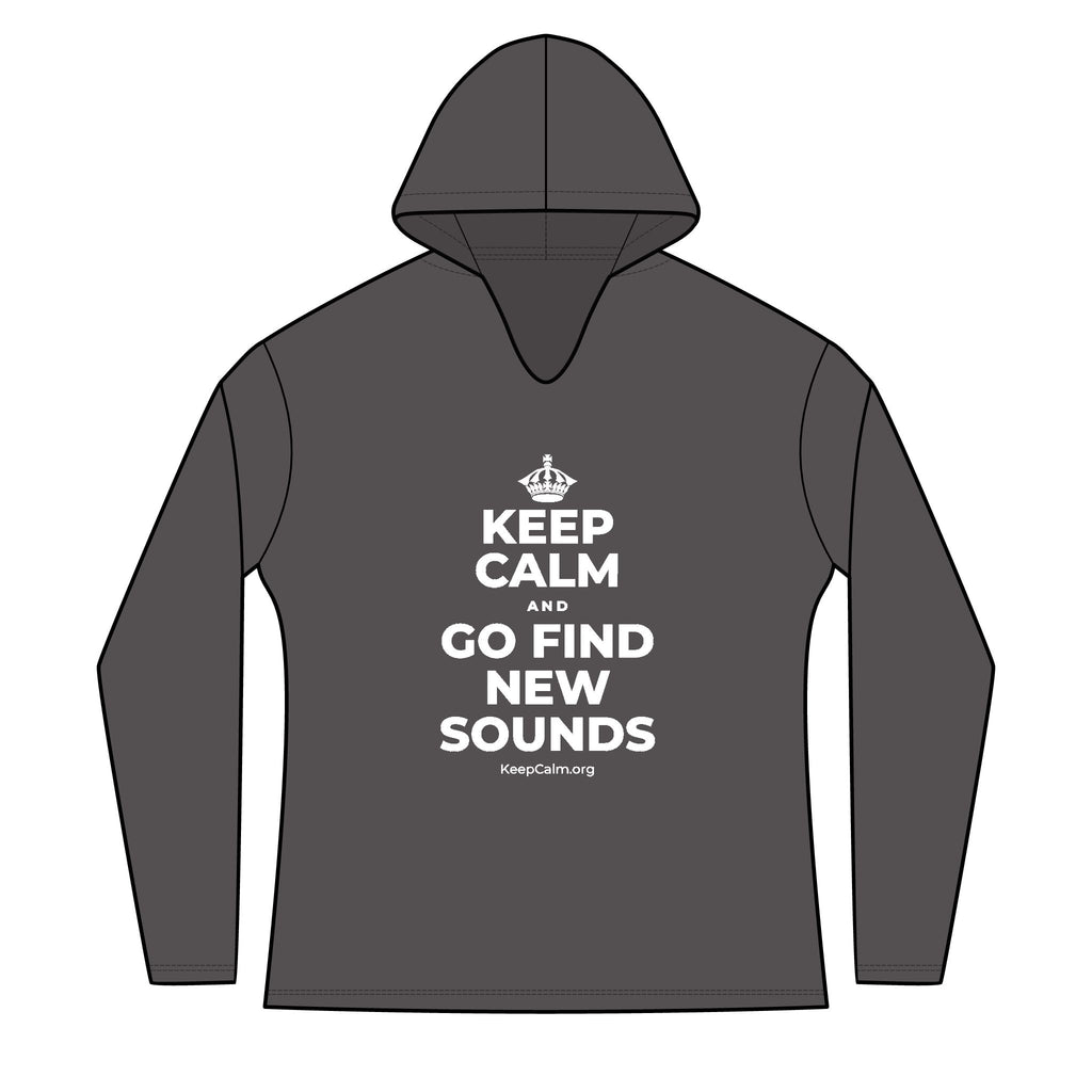 KEEP CALM AND GO FIND NEW SOUNDS Women's Long Sleeve Hoodie