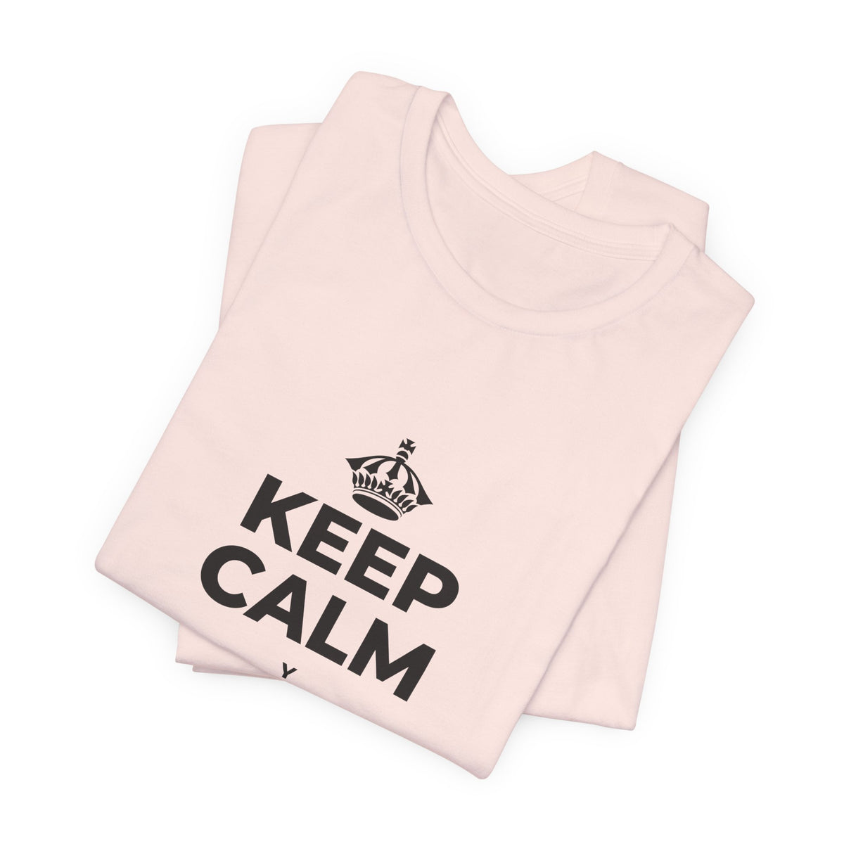 KEEP CALM Y PRENDE UNA VELA T-Shirt (Soft Cream–Heather Mauve)