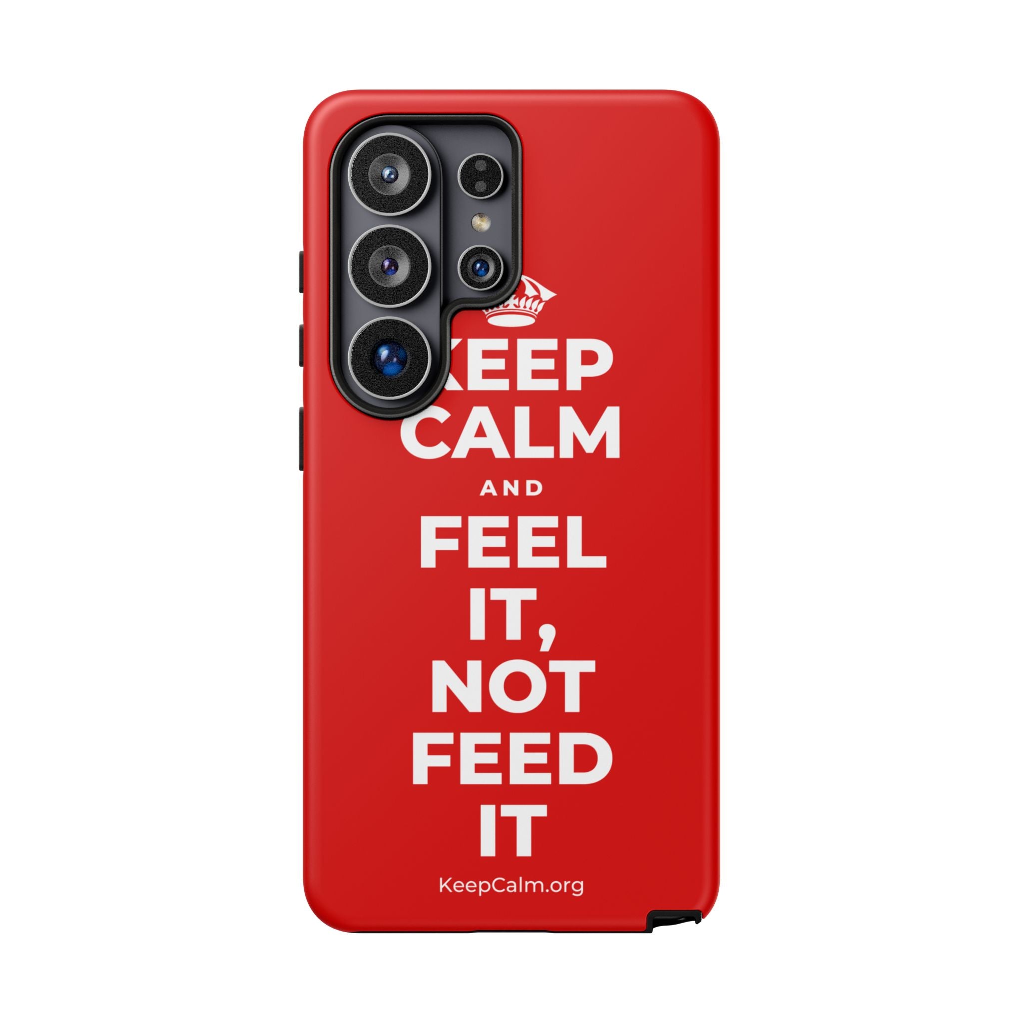 KEEP CALM AND FEEL IT, NOT FEED IT Phone Case