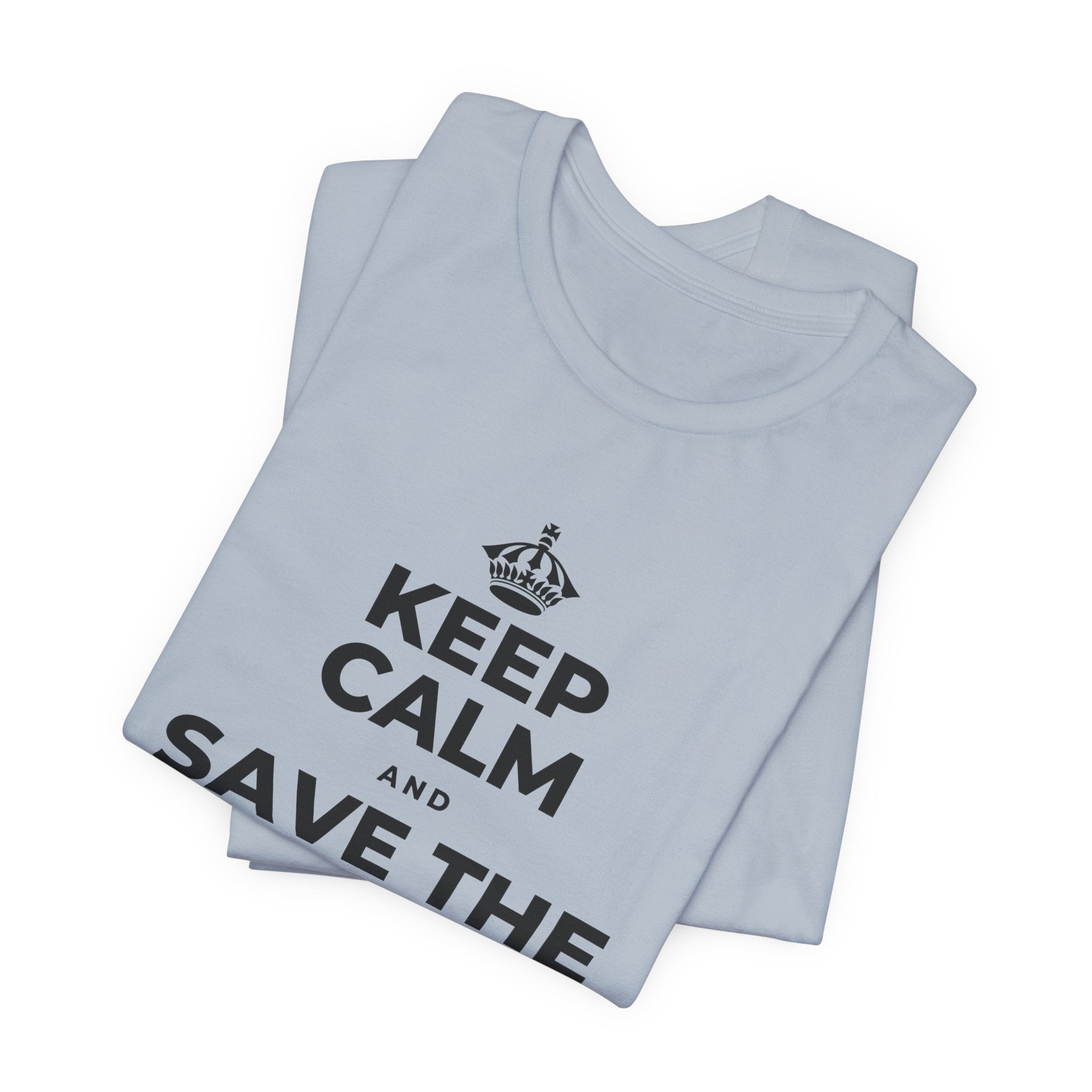 KEEP CALM AND SAVE THE DRAMA FOR YOUR 🦙 T-Shirt (White–Asphalt)
