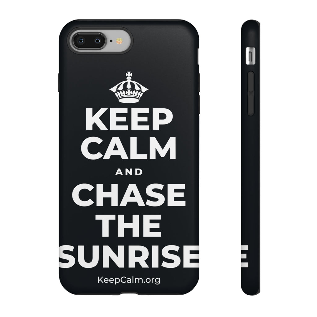 KEEP CALM AND CHASE THE SUNRISE Phone Case (Dark)