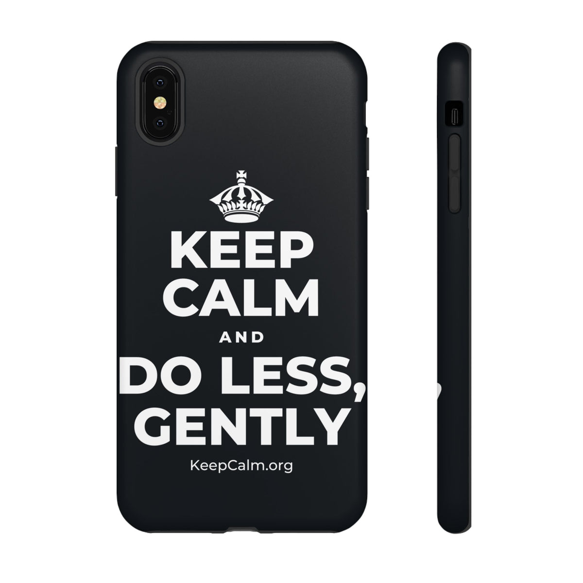 KEEP CALM AND DO LESS, GENTLY Phone Case (Dark)