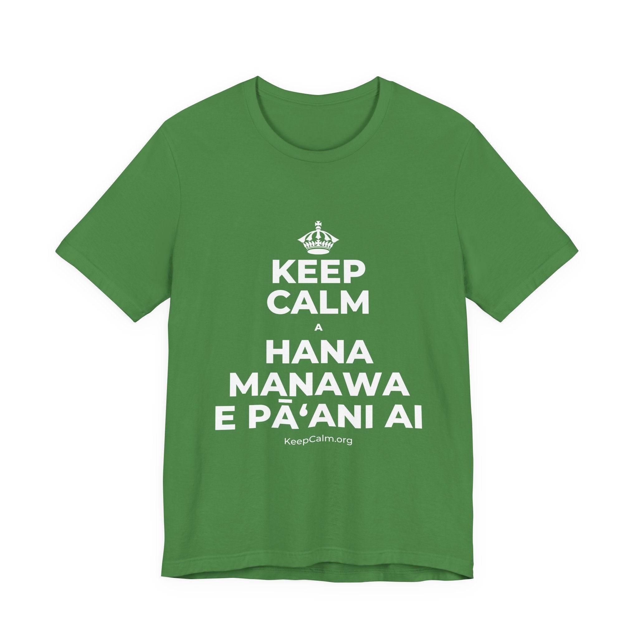 KEEP CALM A HANA MANAWA E PĀʻANI AI T-Shirt (Baby Blue–Silver)
