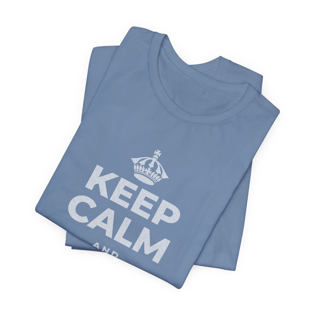 KEEP CALM AND START NOW T-Shirt (Soft Cream–Heather Mauve)