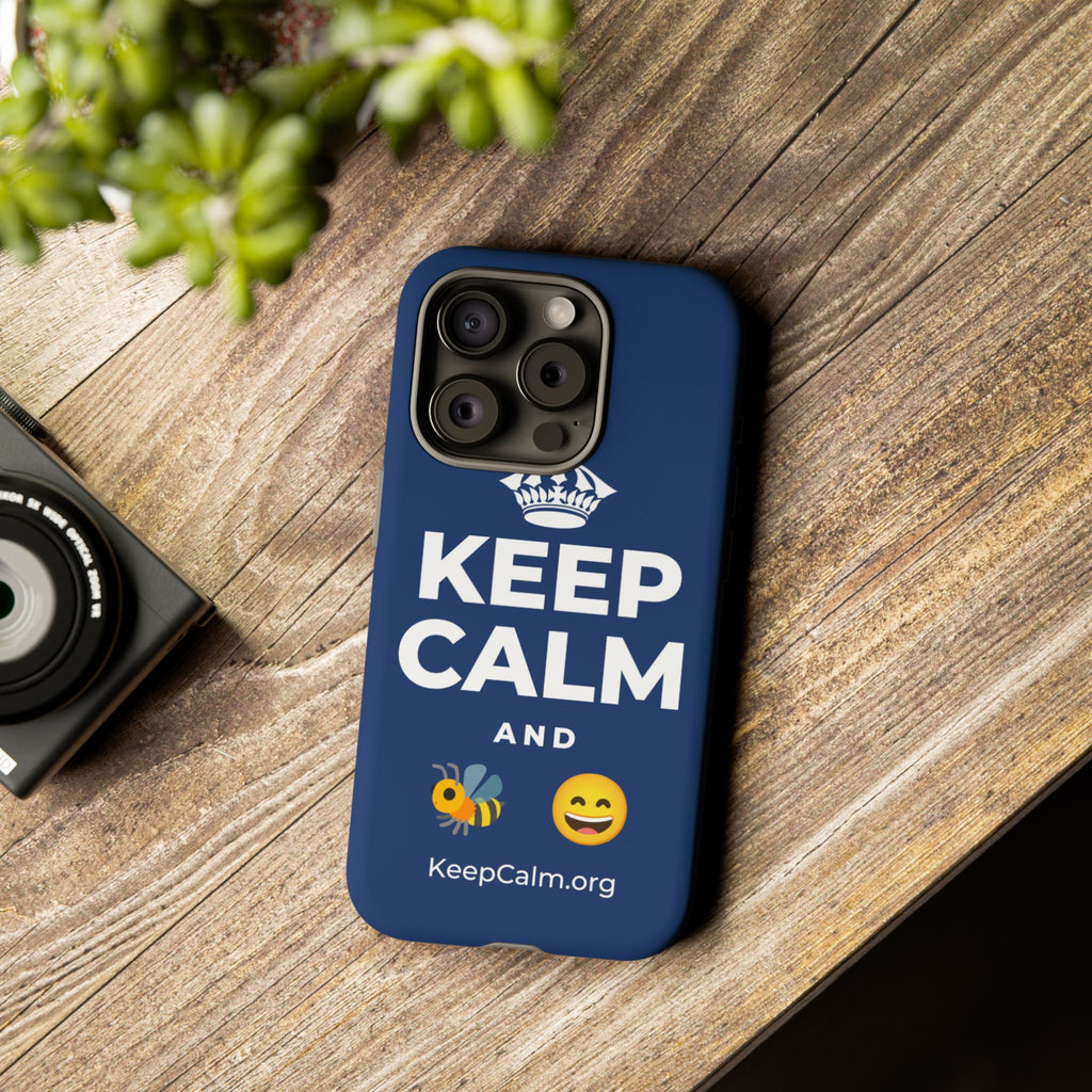 KEEP CALM AND 🐝 😄 Phone Case