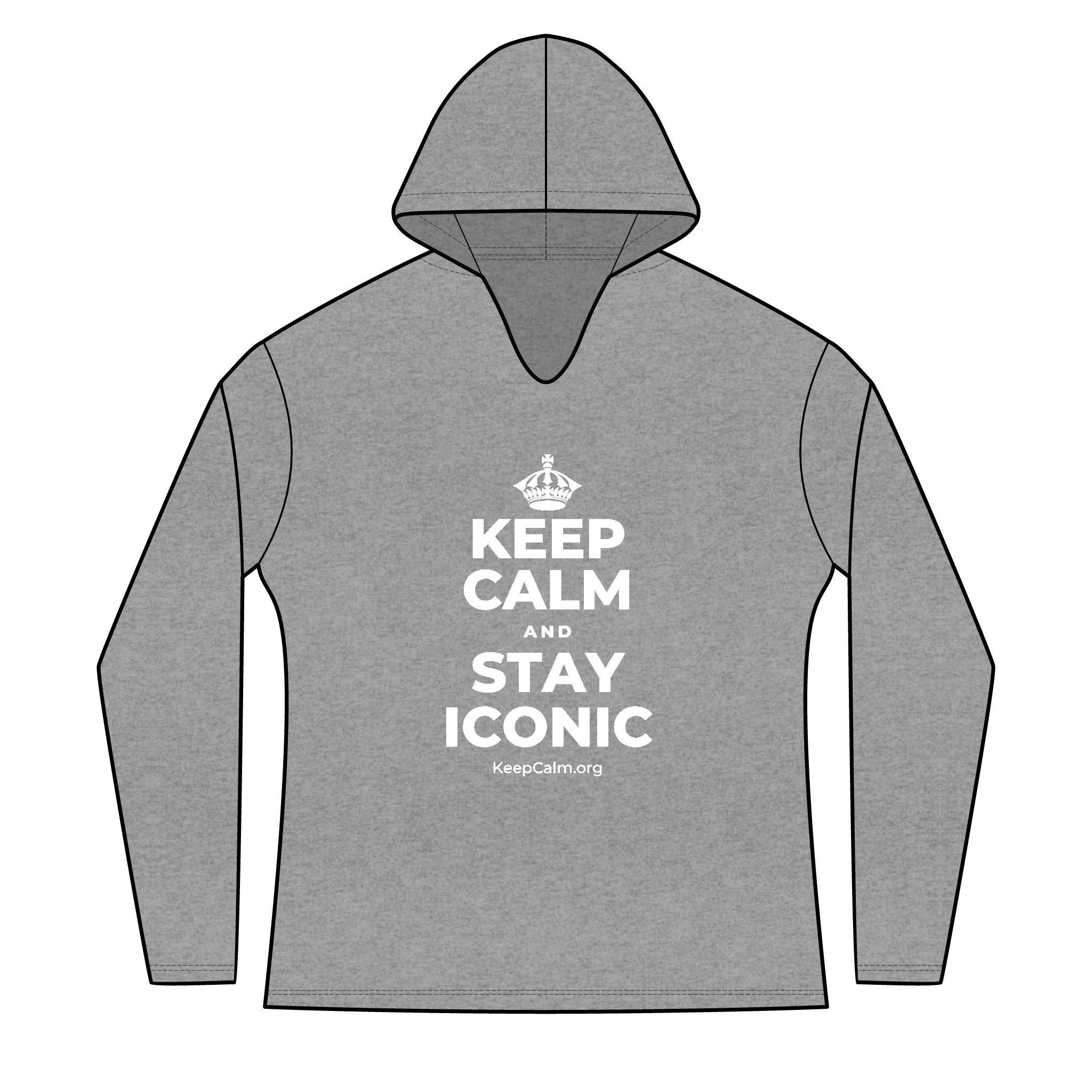 KEEP CALM AND STAY ICONIC Women's Long Sleeve Hoodie