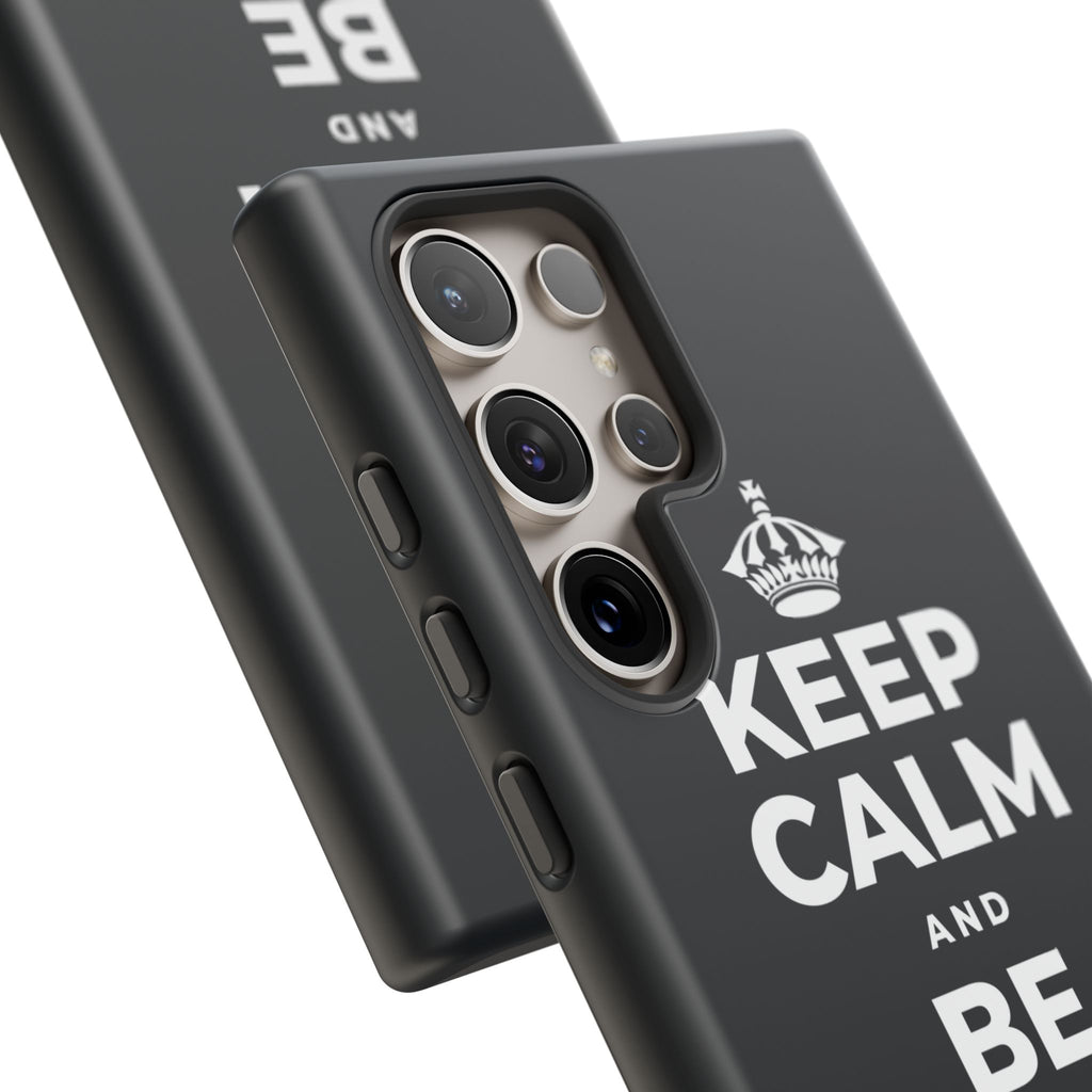 KEEP CALM AND BE STRONG LIKE A 🦕 Phone Case (Dark)