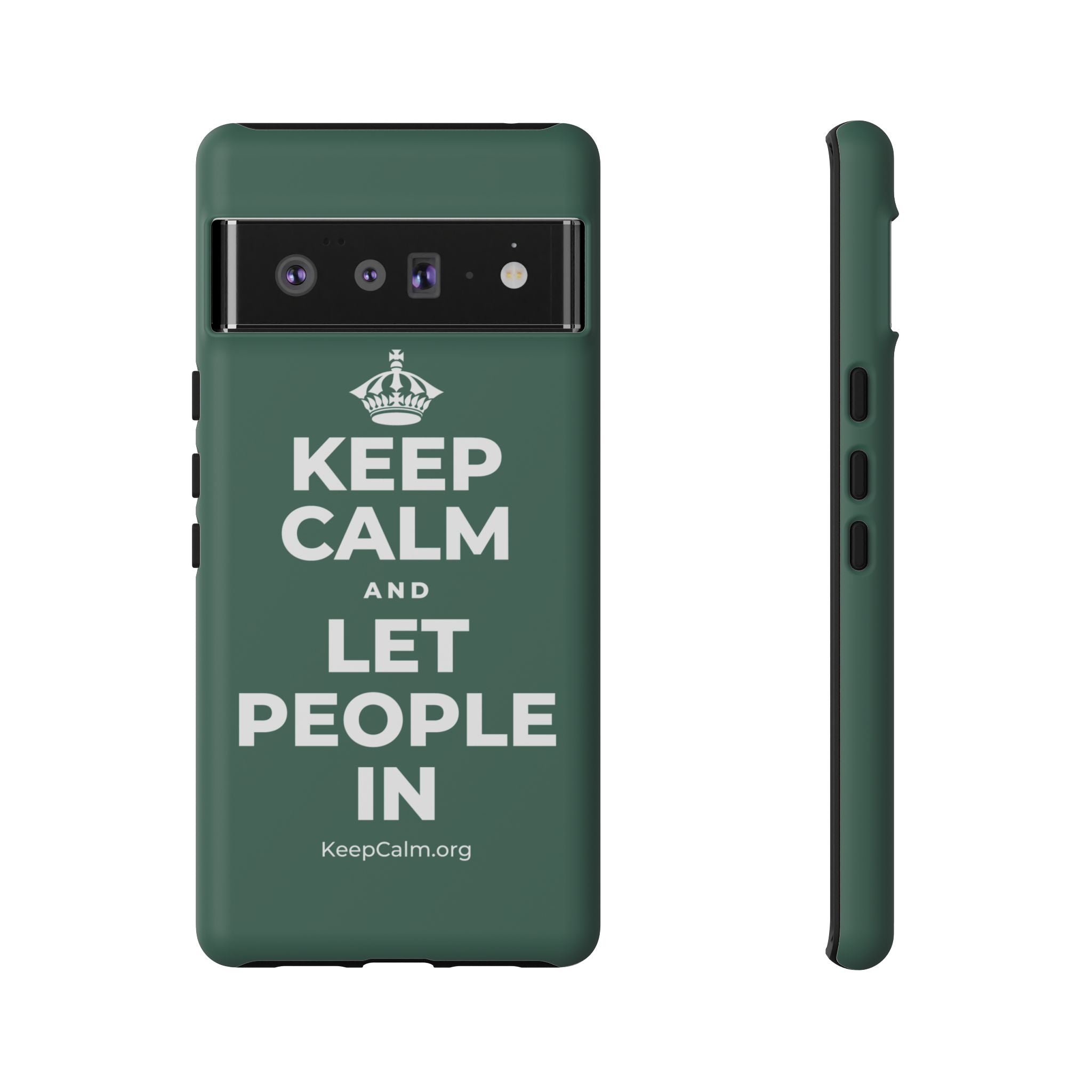 KEEP CALM AND LET PEOPLE IN Phone Case