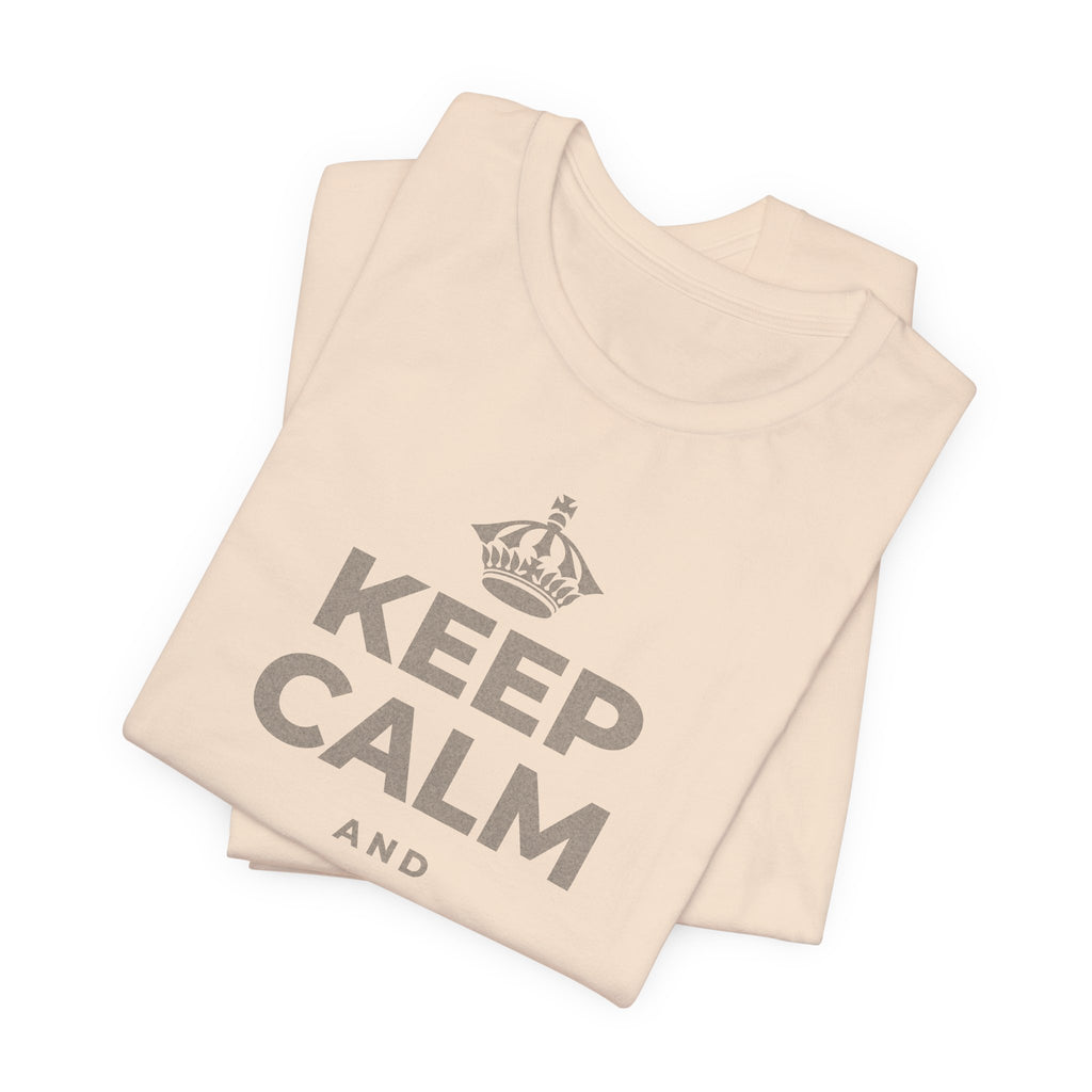 KEEP CALM AND 지금을 음미해요 T-Shirt (Soft Cream–Heather Mauve)