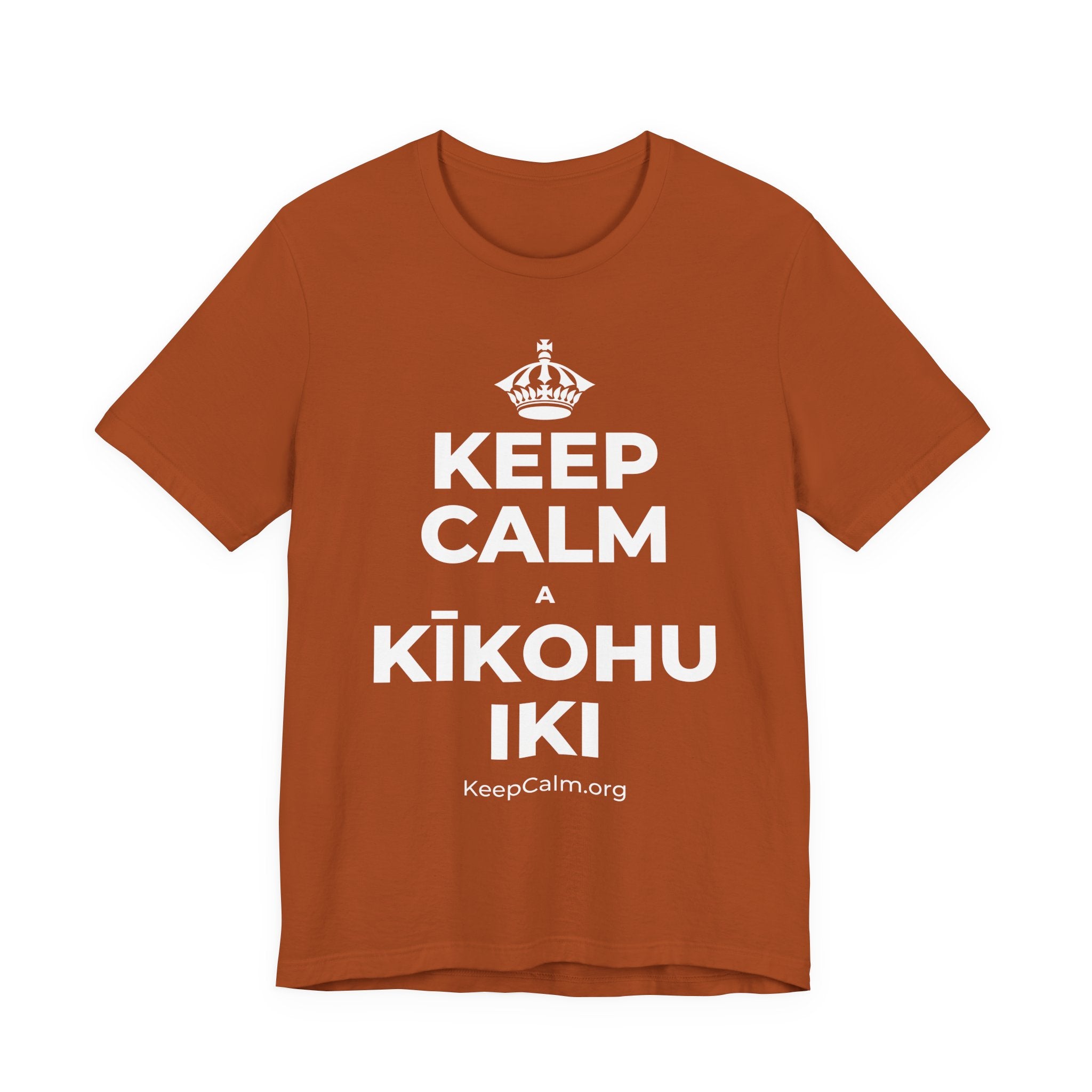 KEEP CALM A KĪKOHU IKI T-Shirt (Military Green–Autumn)