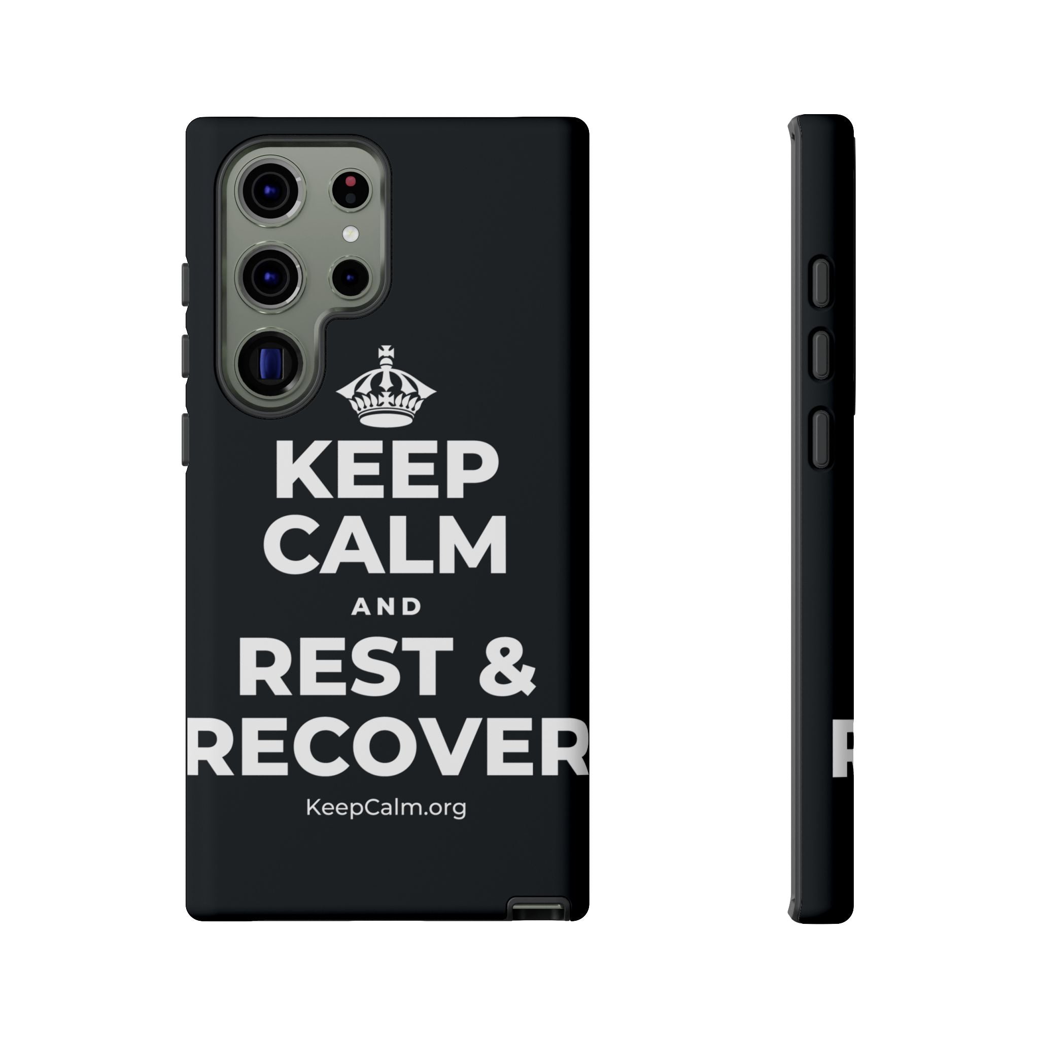 KEEP CALM AND REST & RECOVER Phone Case (Dark)