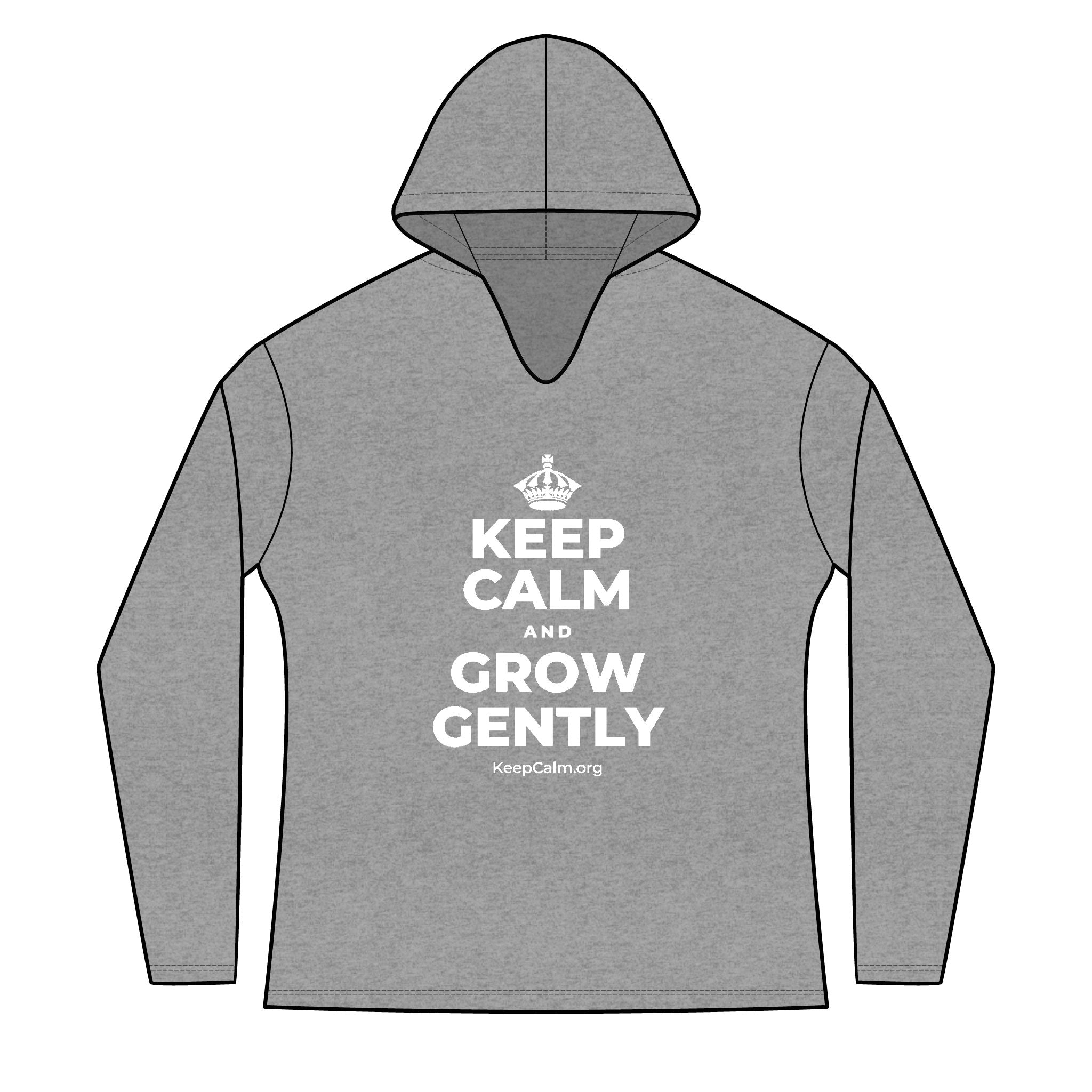 KEEP CALM AND GROW GENTLY Women's Long Sleeve Hoodie