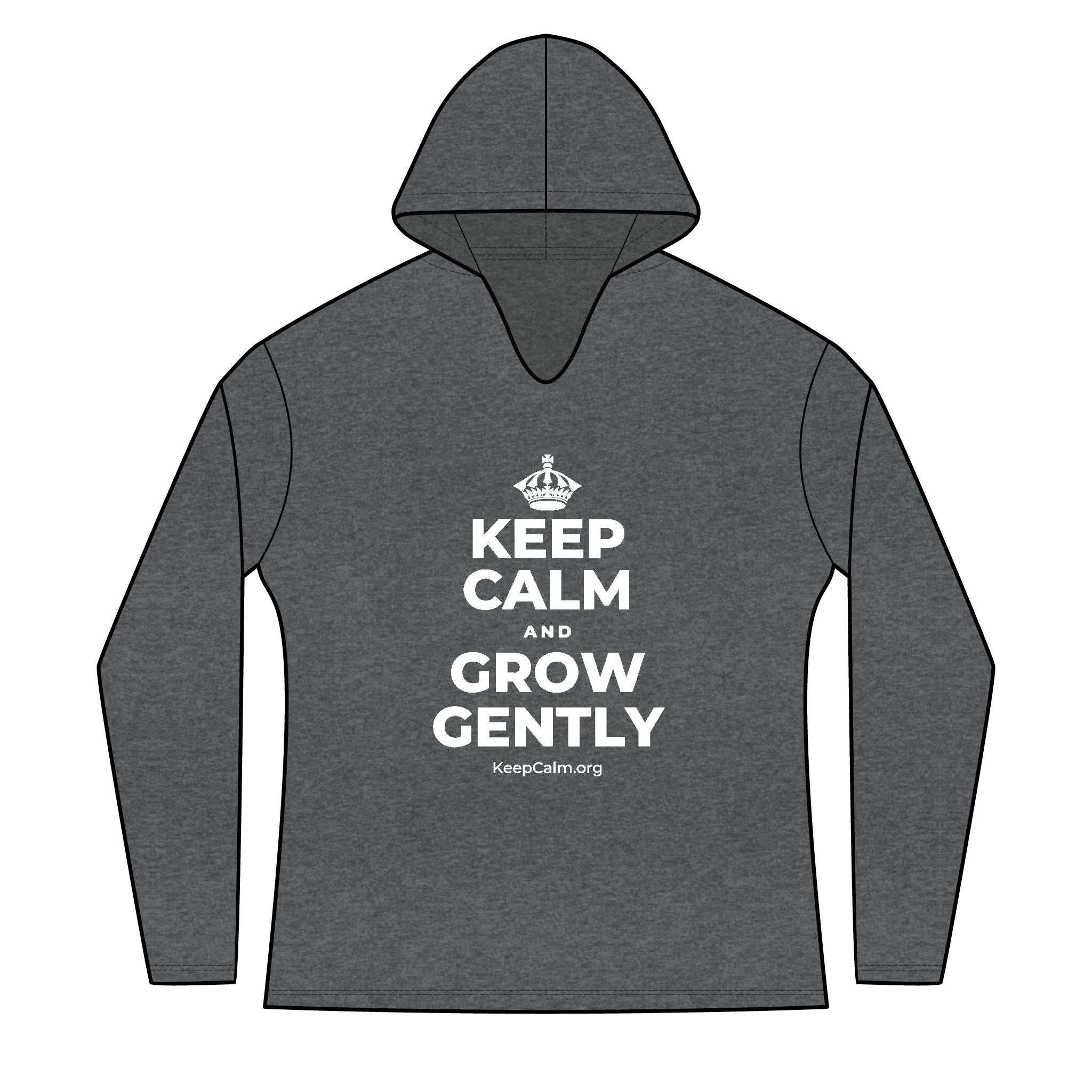KEEP CALM AND GROW GENTLY Women's Long Sleeve Hoodie