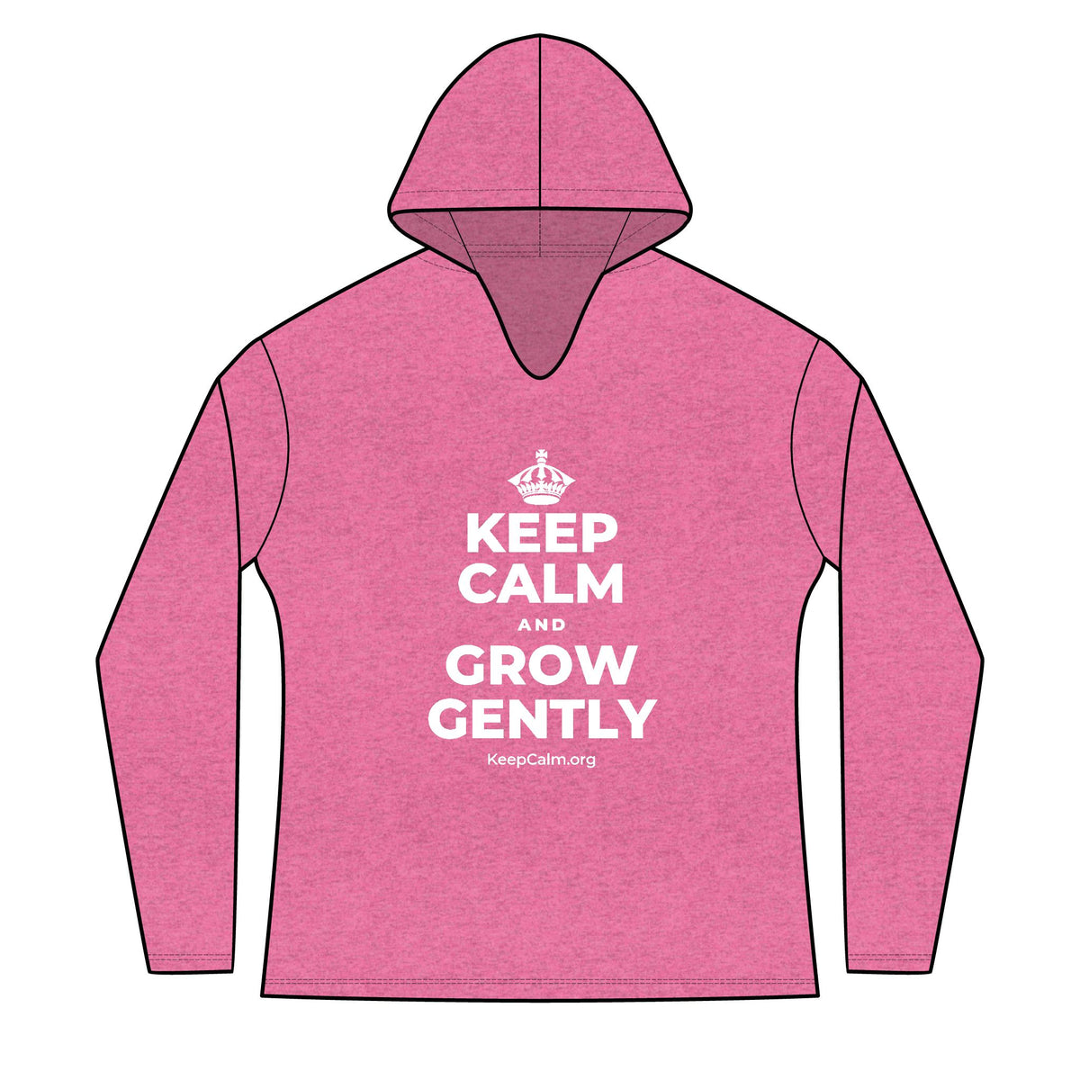 KEEP CALM AND GROW GENTLY Women's Long Sleeve Hoodie