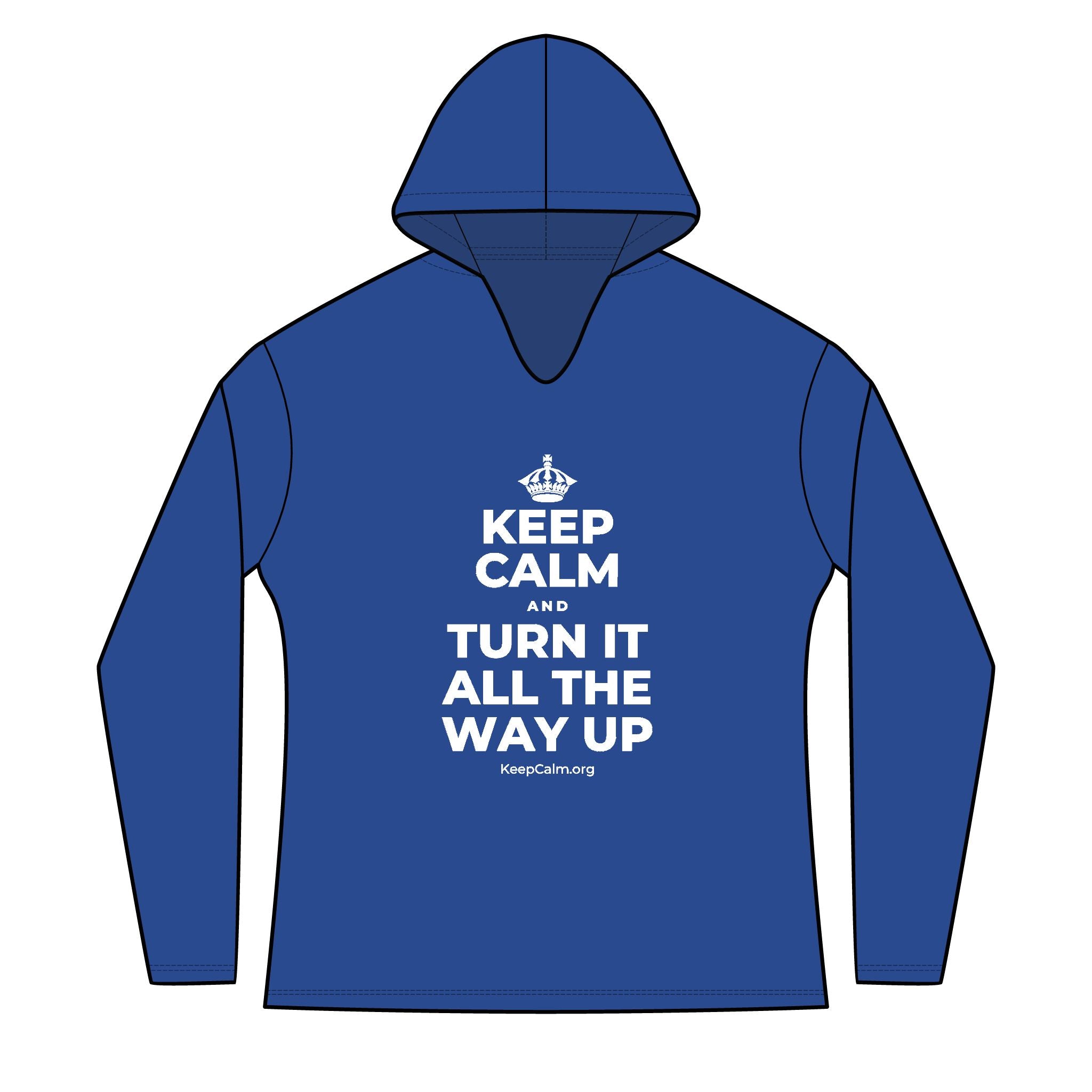KEEP CALM AND TURN IT ALL THE WAY UP Women's Long Sleeve Hoodie