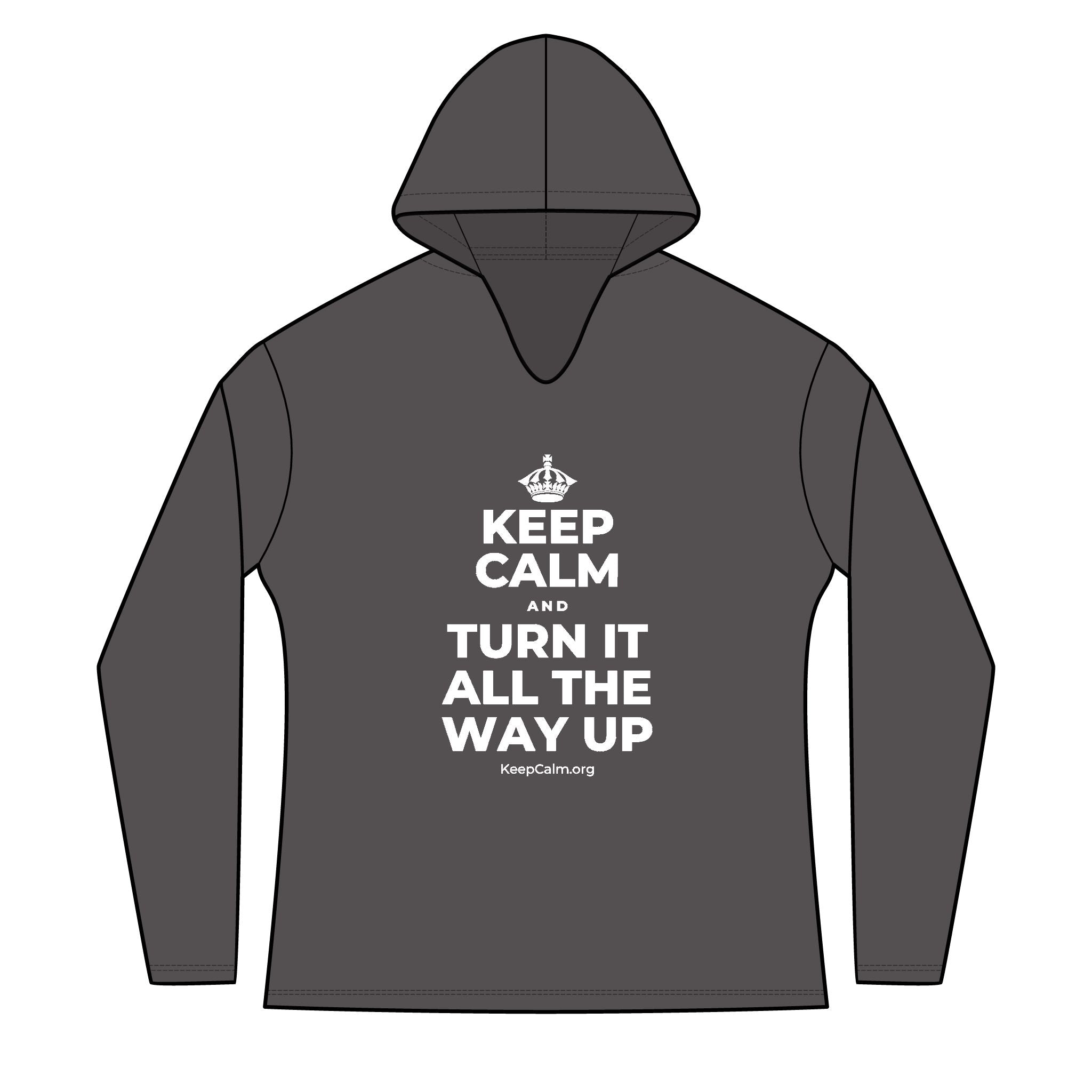 KEEP CALM AND TURN IT ALL THE WAY UP Women's Long Sleeve Hoodie