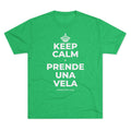 KEEP CALM Y PRENDE UNA VELA Tri-Blend Tee